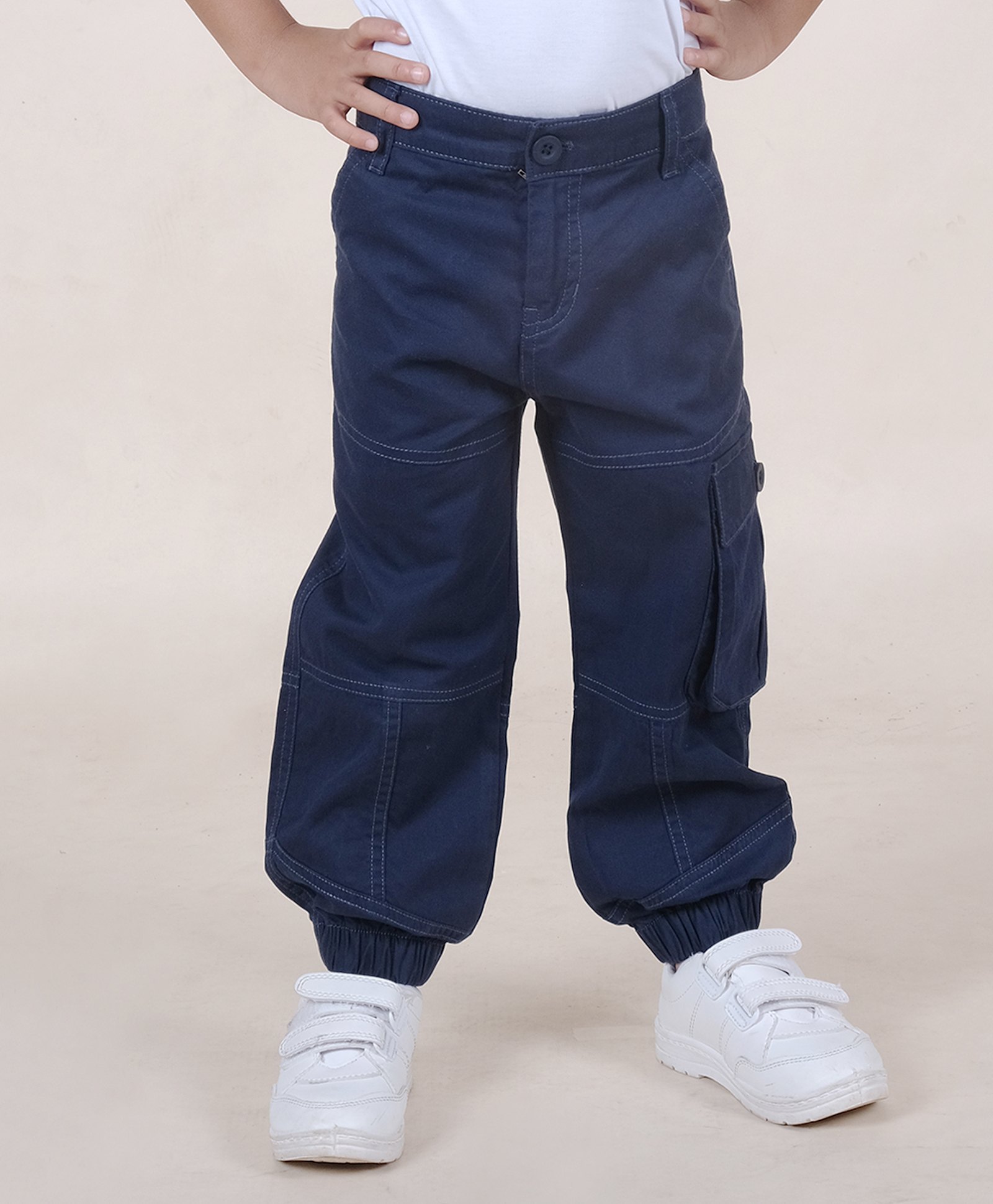 Kiddopanti Pocket Detailed Cargo Pant - Navy Blue-picture-20