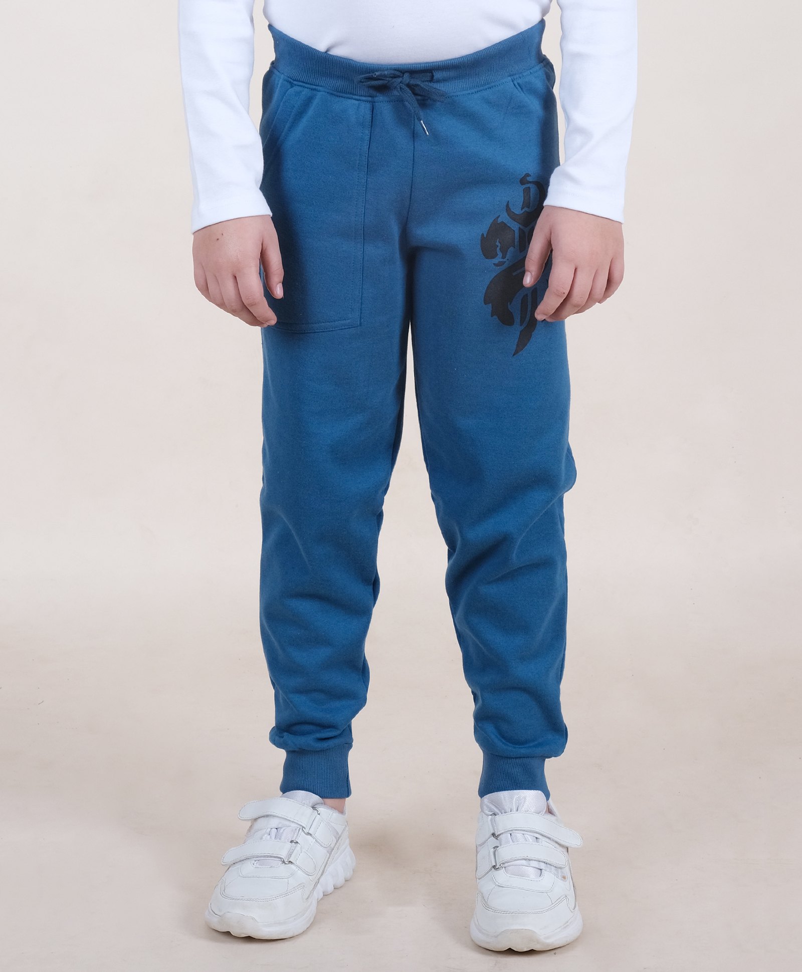 Kiddopanti Abstract Printed Track Pant - Teal Blue-picture-23