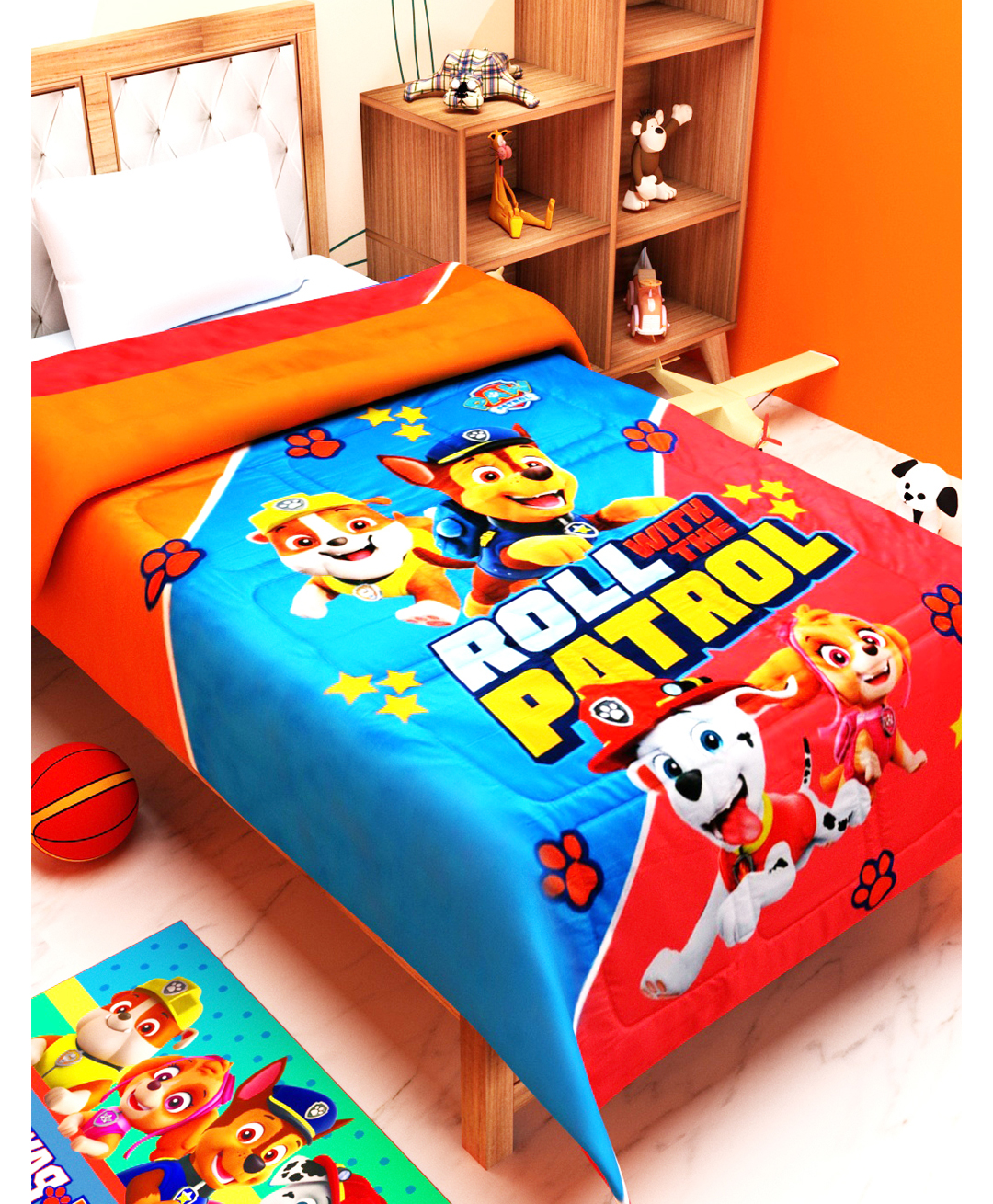 Athom Living Paw Petrol Kids Comforter 300 GSM 135x220 cm-picture-45