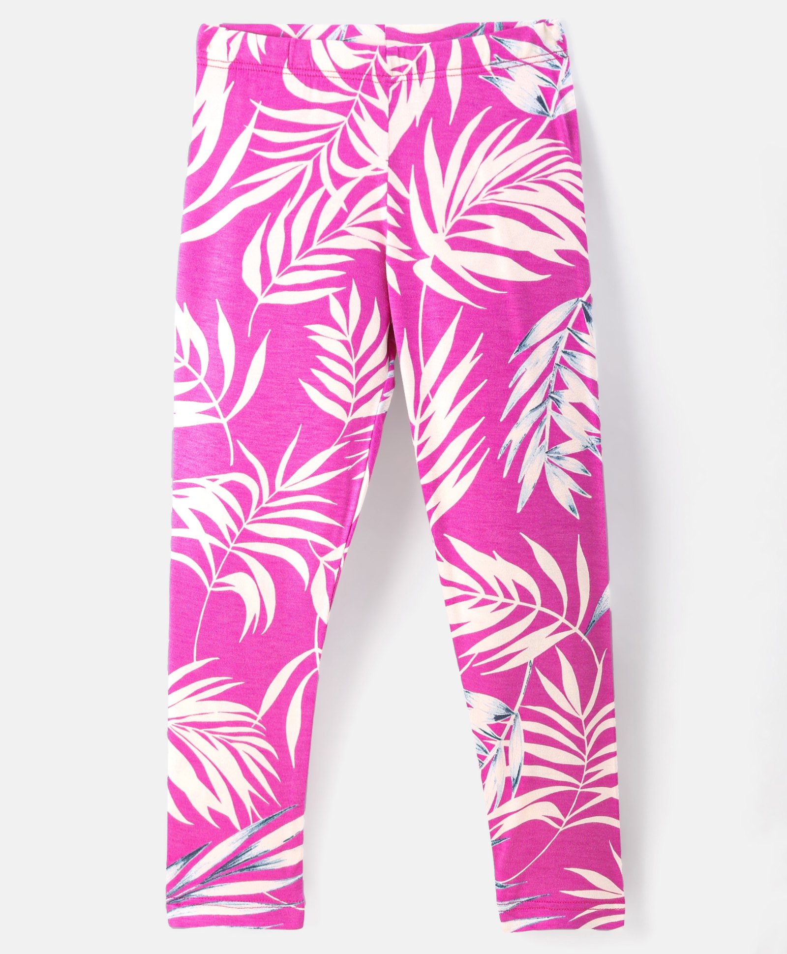 CrayonFlakes Leaves Printed Leggings - Purple-image-29
