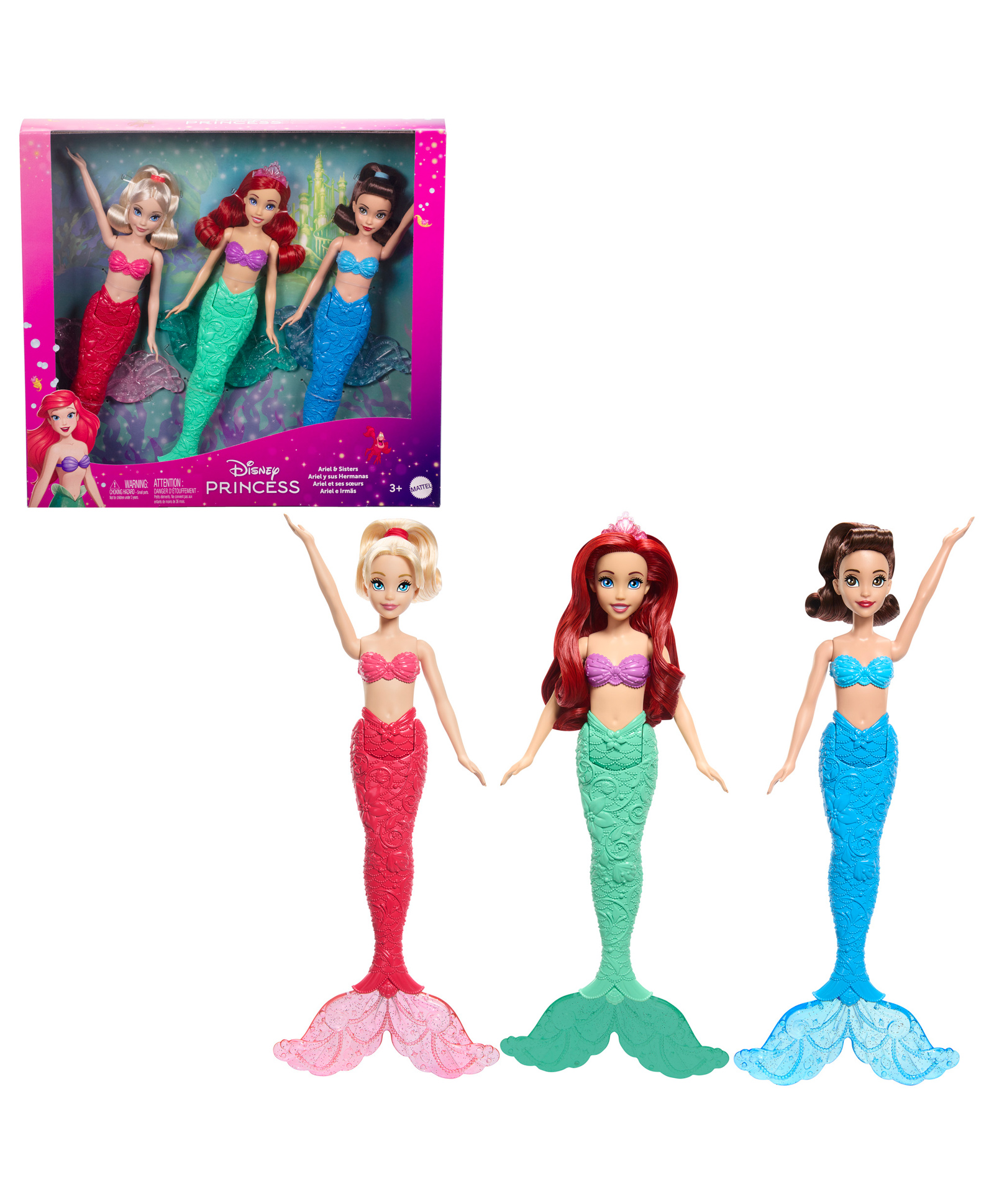 Disney Princess Ariel & Sister Mermaid Dolls - Height 29.5 cm-picture-41
