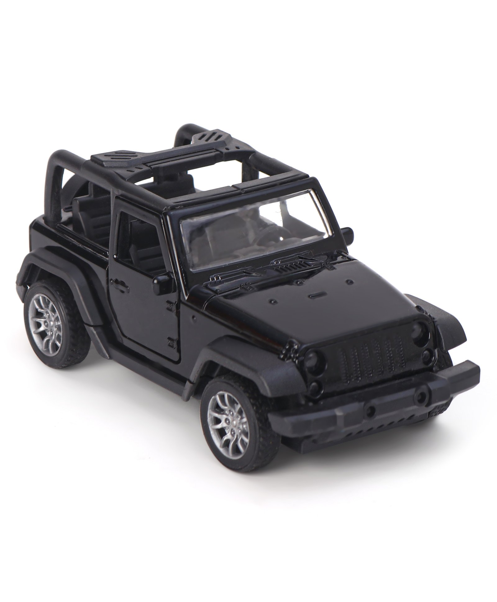 kids fun toys Kids Fun Pull back Die Cast Car Jeep 1:32 - Black-picture-16