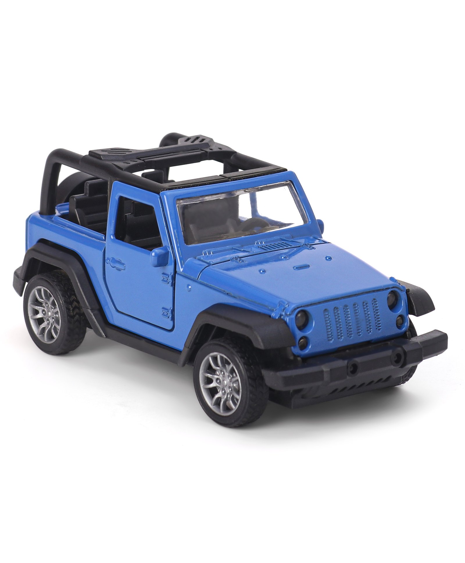 Kids Fun Pull back Die Cast Car Jeep 1:32 - Blue-image-18