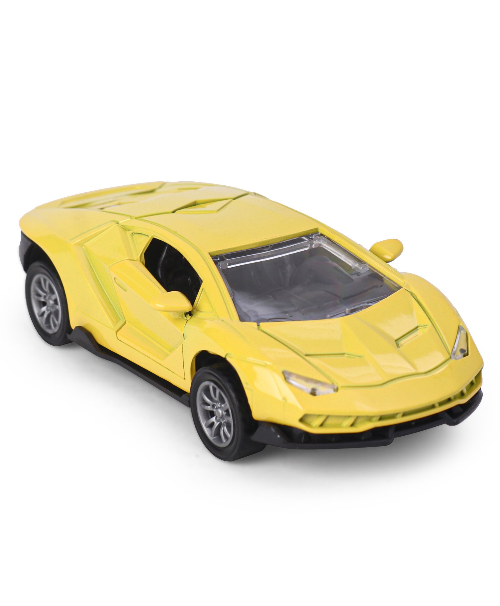Kids Fun Toys Pull Back 1:32 Die Cast Sport Toy Car - Yellow-image-11