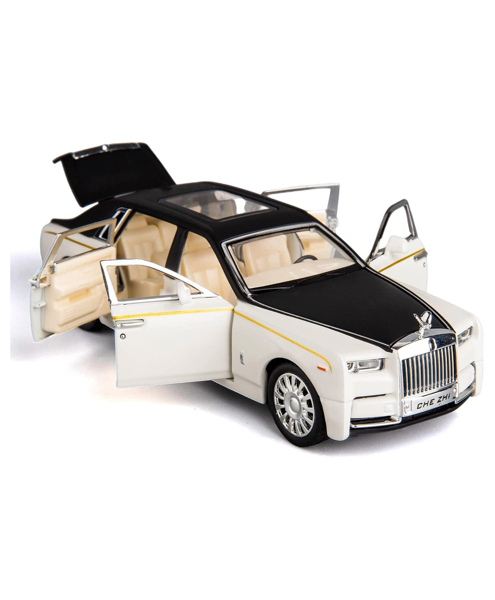 Sanjary Metal Pull Back Die-cast Car Diecast Pullback Toy Car with Openable Doors & Light, Music color design may vary-image-34