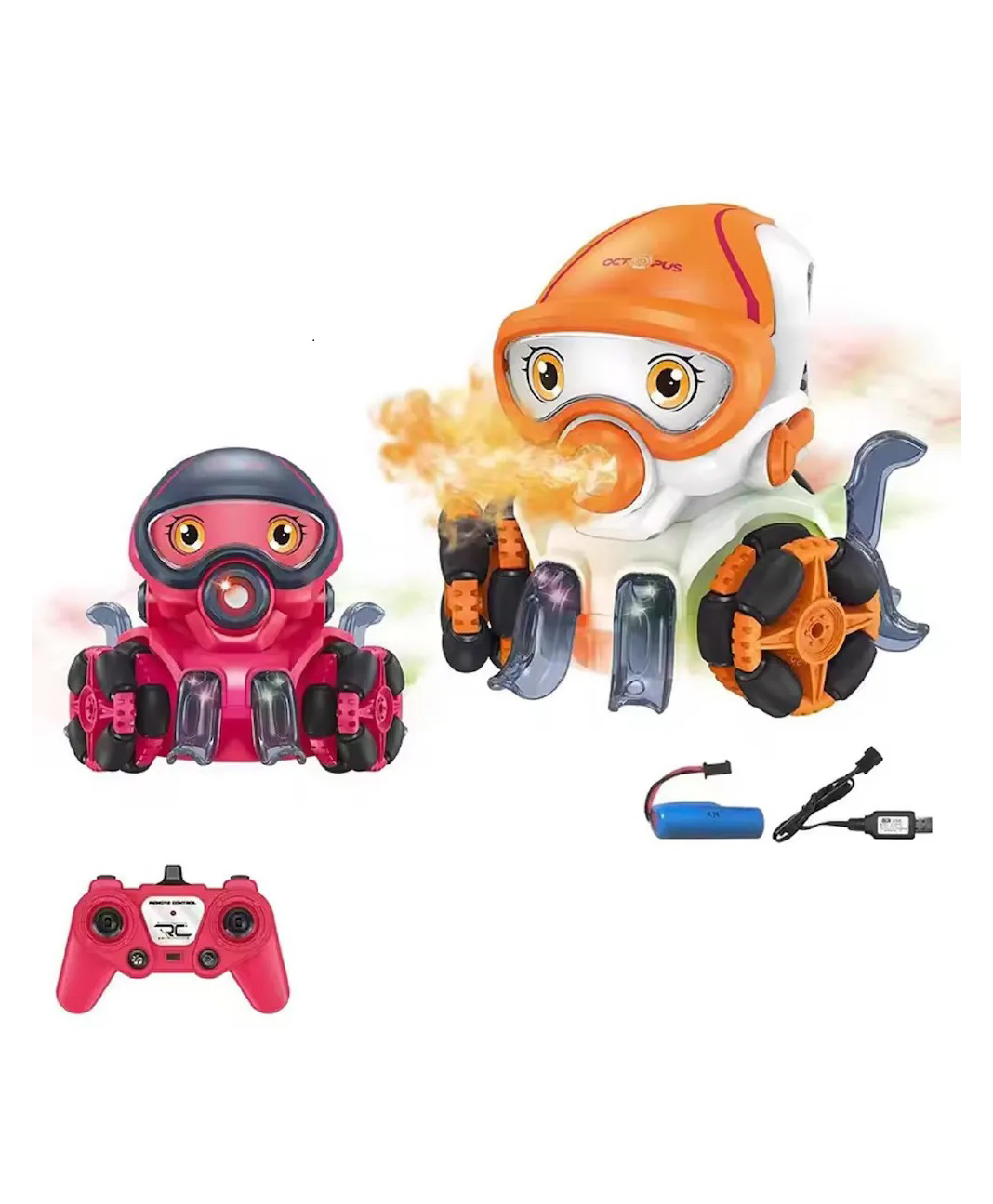 Sanjary Light Music Spray Octopus Robot Toys rc Stunt Car For Kids color design may vary-image-10