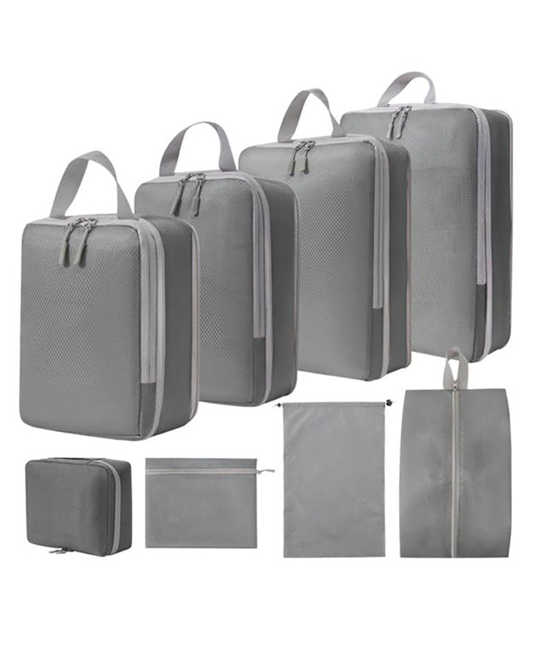 House of Quirk Compression Packing Cubes for Travel 8 Set Packing Cubes Travel Organizer Compressible Travel Essentials Packing Organizers Travel Essentials-Grey-picture-26