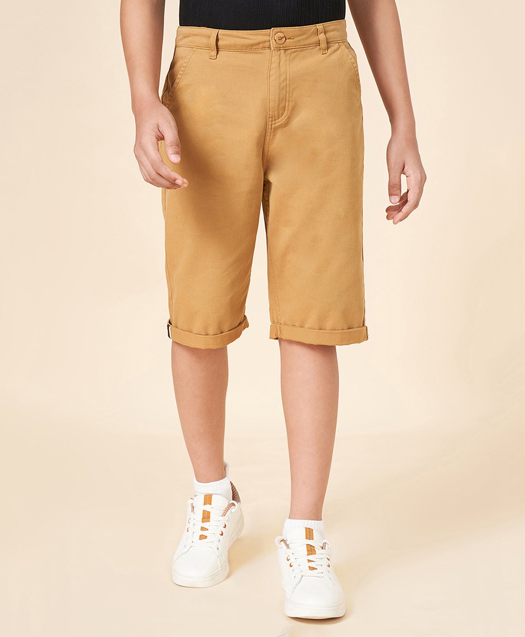 Coolsters by Pantaloons Solid Shorts - Khaki-image-7