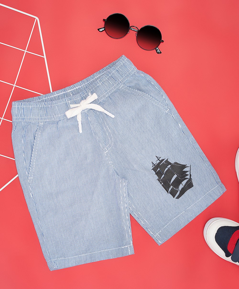 Pantaloons Junior Striped Shorts - White-picture-19