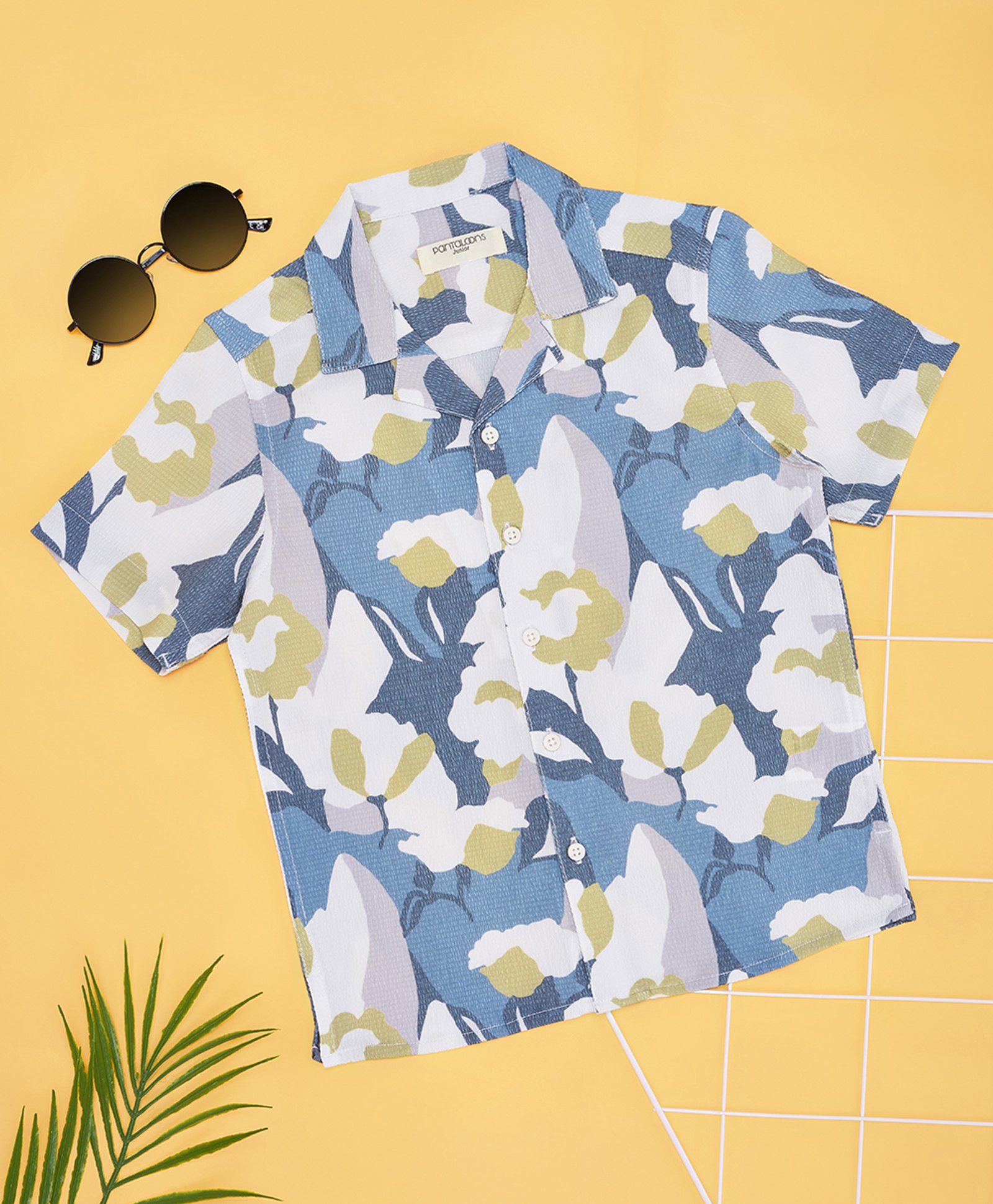 Pantaloons Junior Cotton Half Sleeves Floral Printed Shirt - White-picture-24