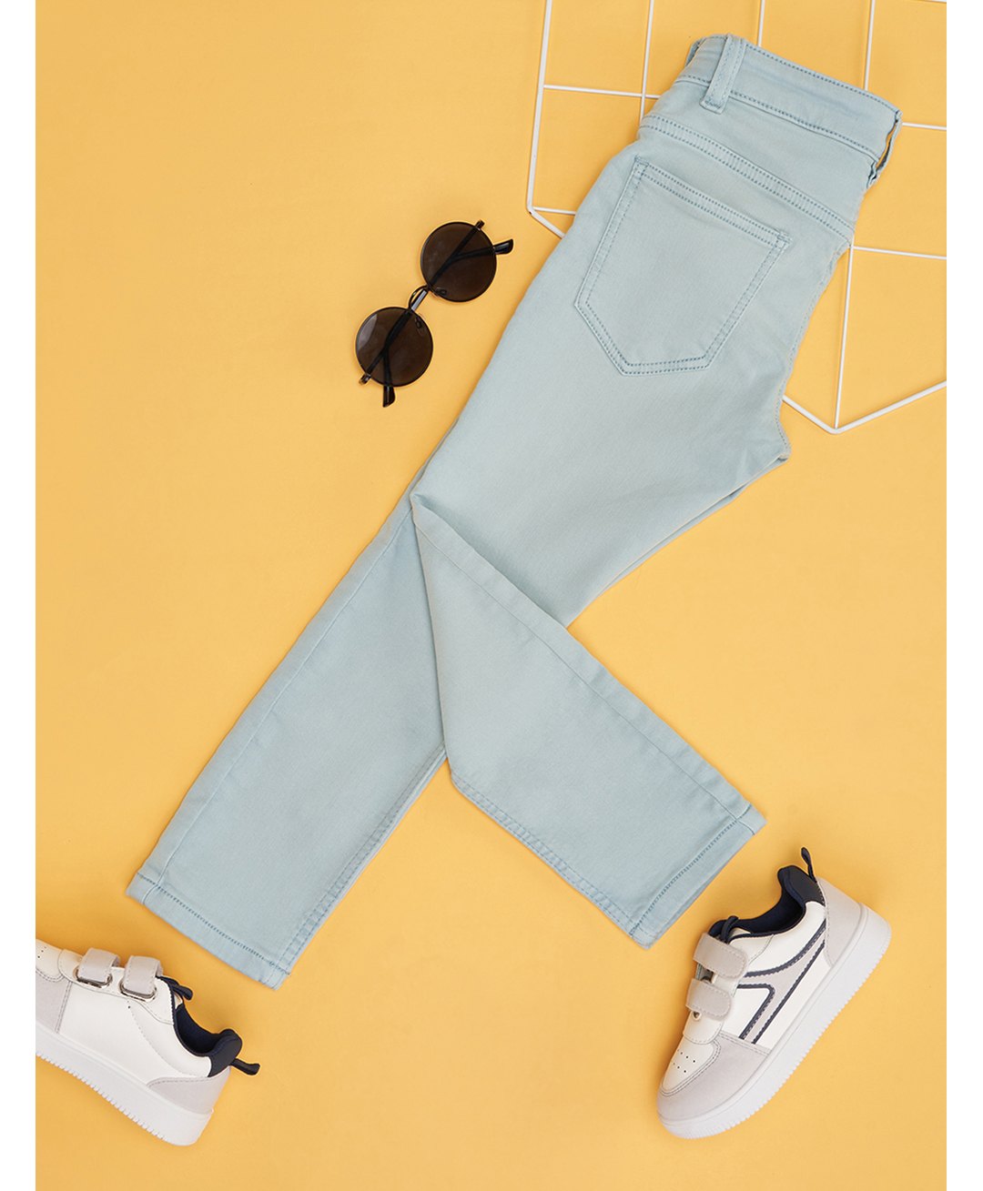 Pantaloons Junior Cotton Solid Jeans - Light Blue-picture-40