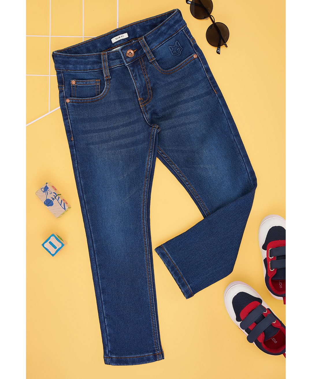 Pantaloons Junior Solid Jeans - Blue-picture-33
