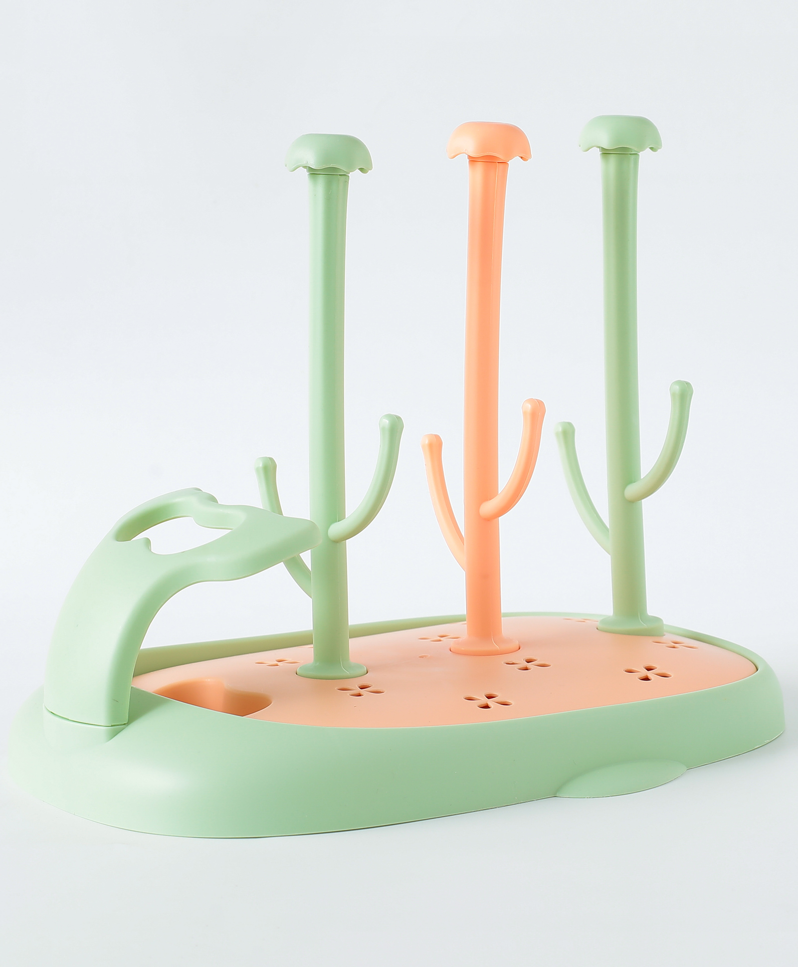 fab n funky Bottle Drying Rack Made from Durable and Sturdy Material - Green-picture-28