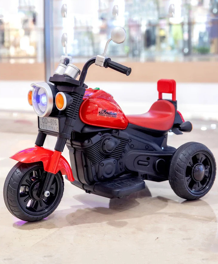 JoyRide Harley Battery Operated Ride On Bike for Kids with Music and Lights, for 2 to 5 Year Child with Foot Accelerator Made in India