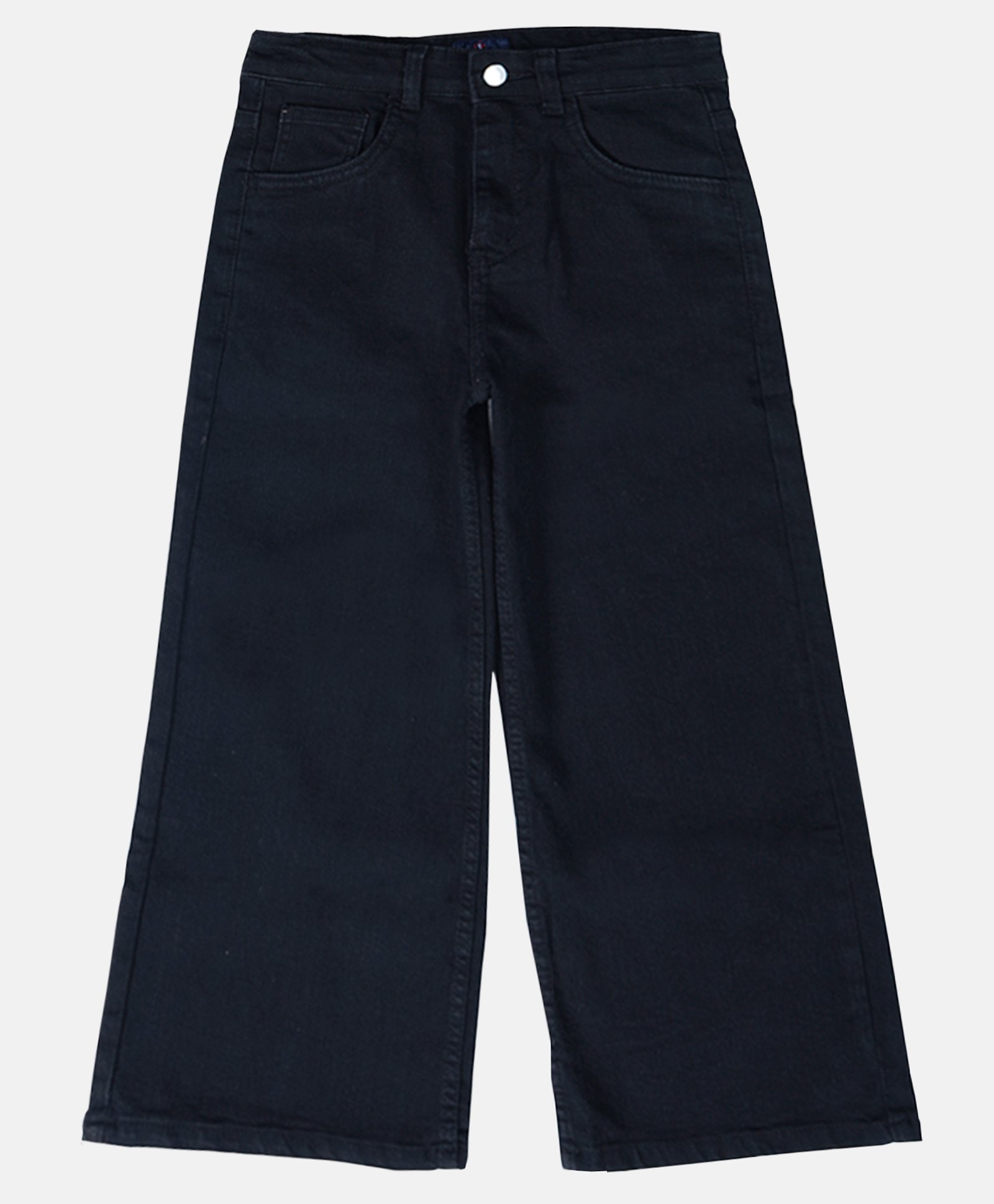 Kiddopanti Solid Flared Jeans - Black-picture-20