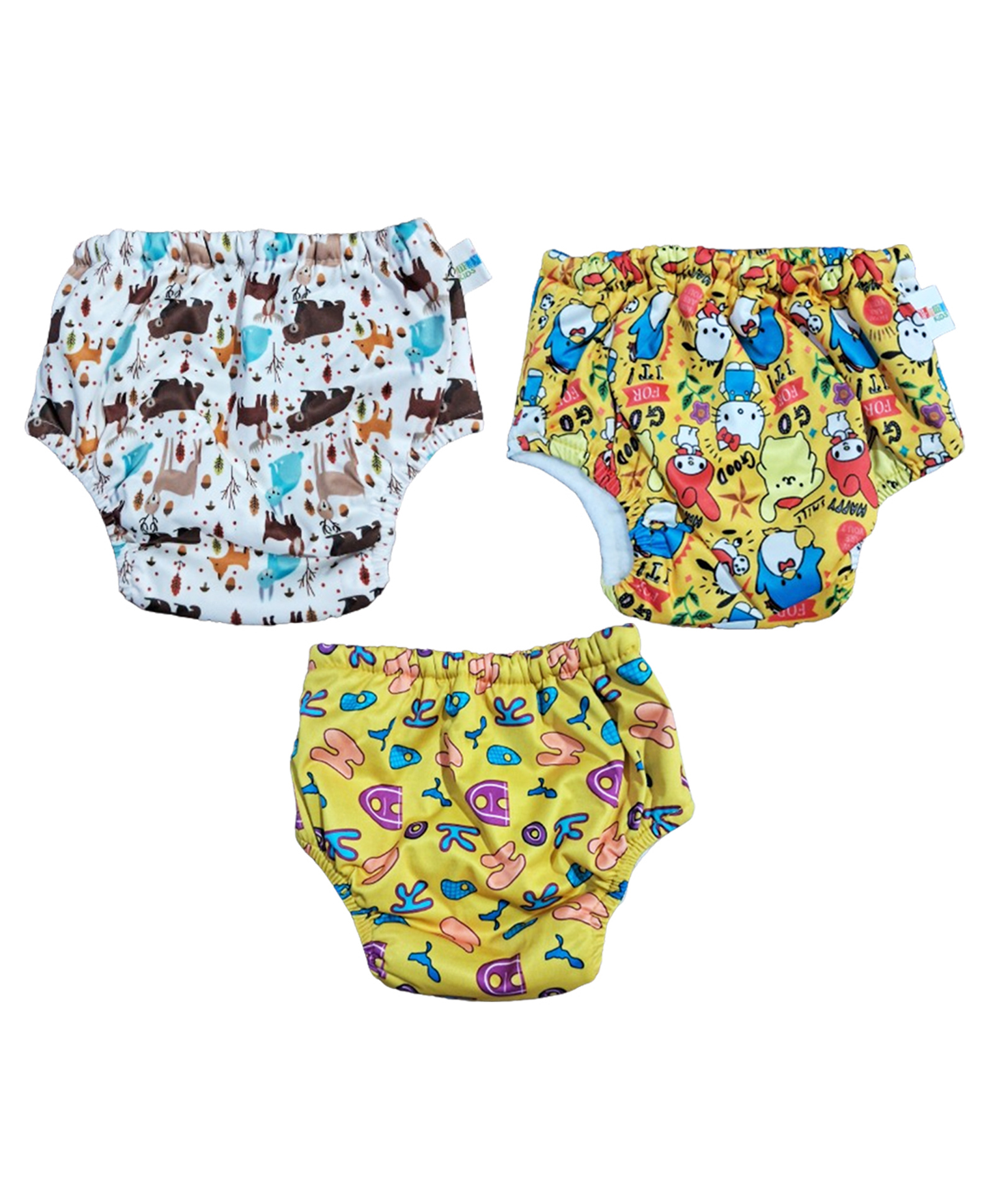 Chinmay Kids Baby Panty Boys and Girls Reusable Washable Waterproof Printed Panty Pack of 3-image-43