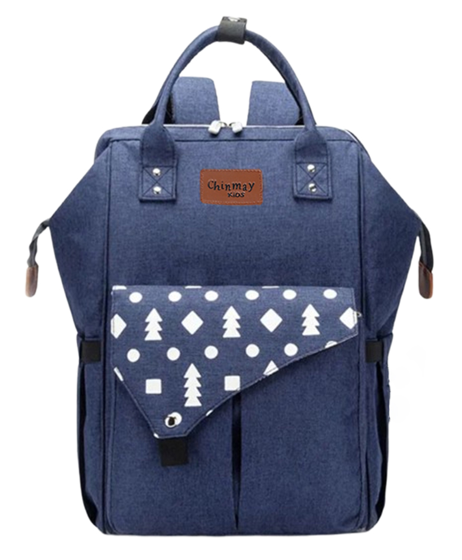 Chinmay Kids Large Capacity Mother Bag Diaper Backpack with Insulated Bottle Storage Bag Diaper Bag  (Blue)-image-34