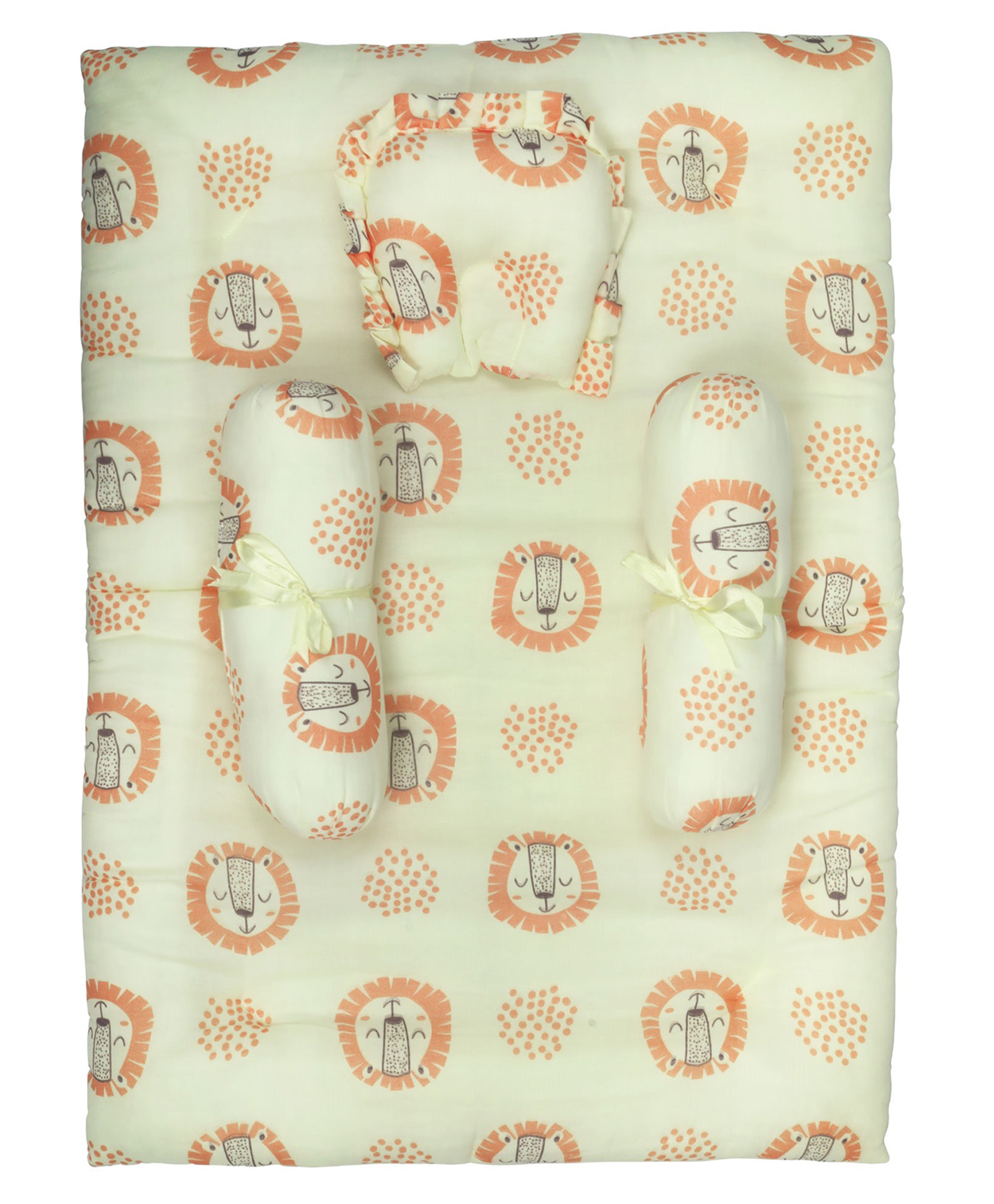 1st Step Thick New Born Baby Bedding Mattress/Gadda bed Set for Babies with 2 Side Bolster & Head Pillow-picture-5