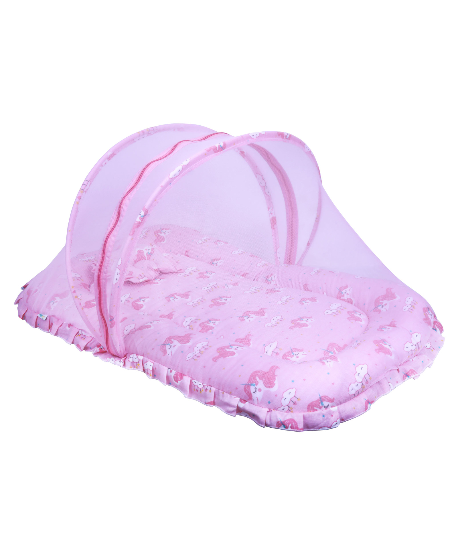 1st Step Premium Baby Bedding Set with Mosquito Net |100% Insect Protection with Zip Closure & Baby Pillow - Large-picture-15