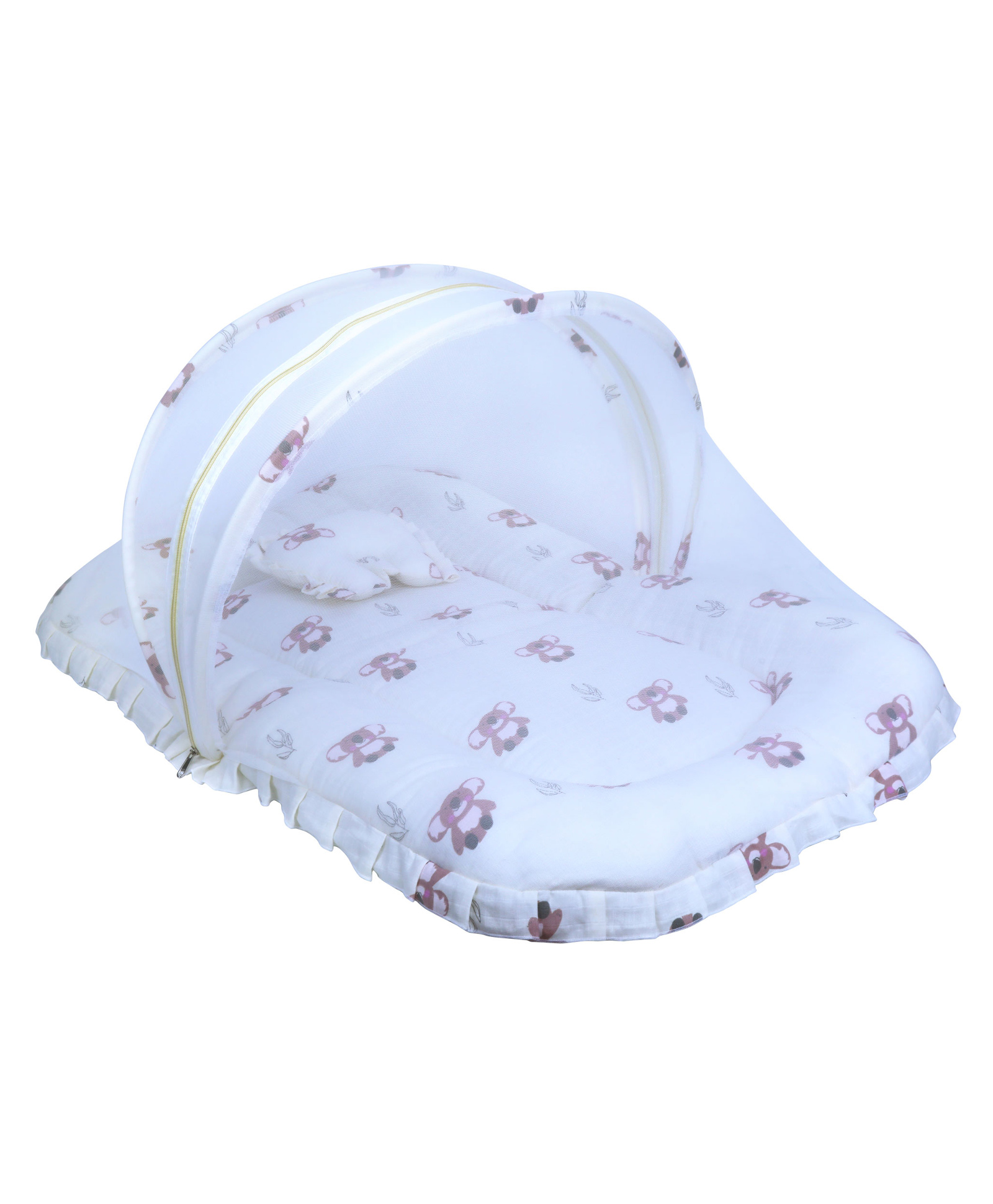 1st Step Premium Baby Bedding Set with Mosquito Net |100% Insect Protection with Zip Closure & Baby Pillow - Large-picture-14