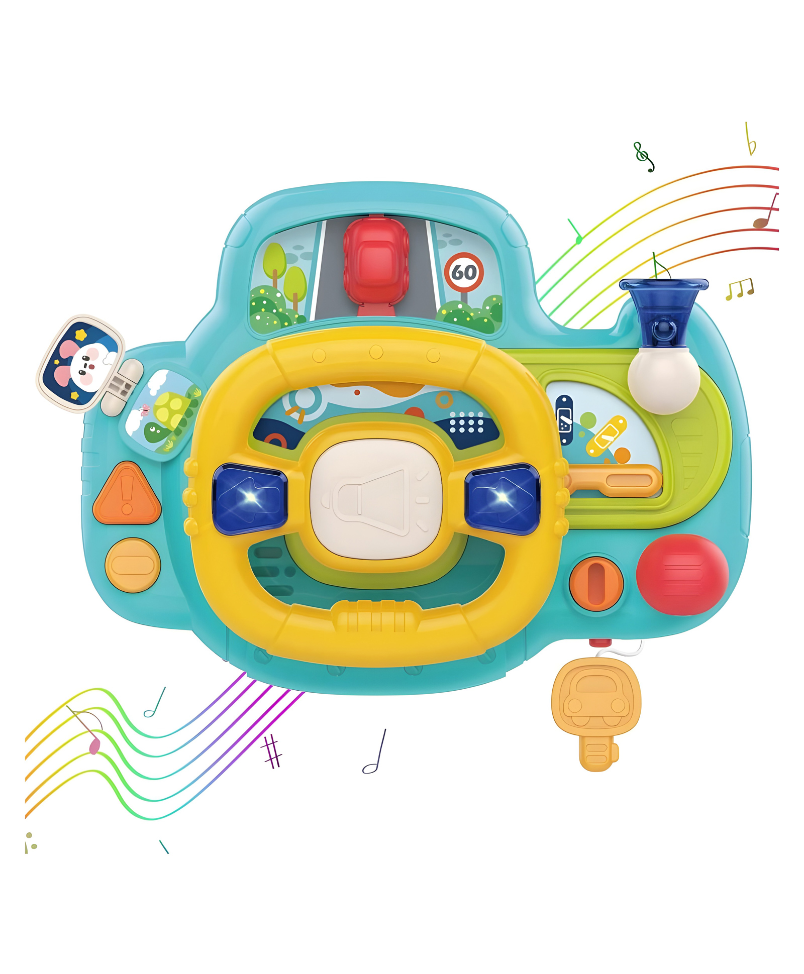 YAMAMA Musical Toys For Kids Navigation Bridge Simulated Driving Steering Wheel With Lights And Music Baby Steering Wheel Toys For Kids And Babies - Multicolor-picture-26