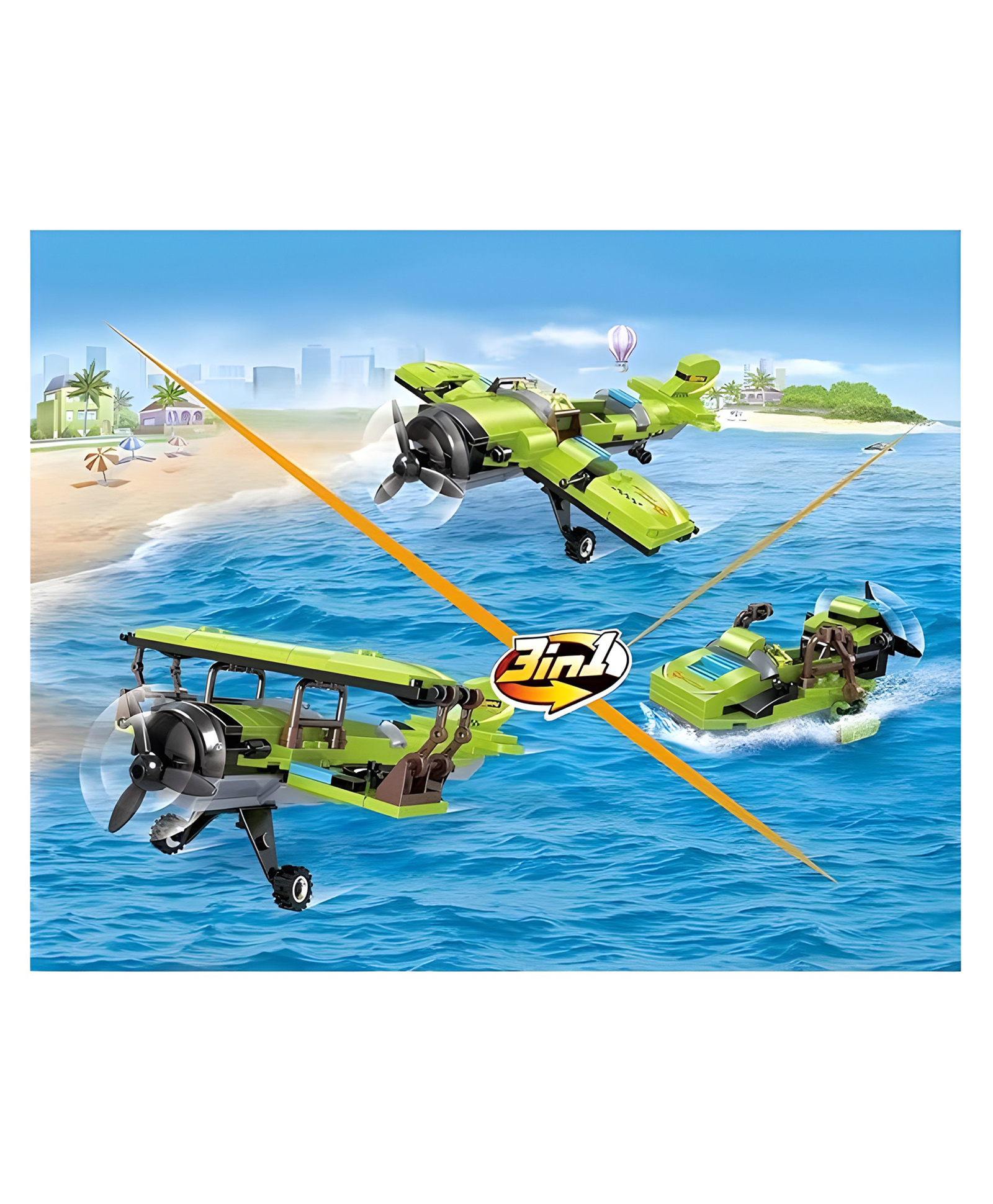 YAMAMA Building Blocks 3 in1 Propeller Airplane Bricks Block Set With Detailed Guidebook Learning And Educational Toy Play Fun And Educational Toys For Kids 178 Pcs  Multicolor-picture-31