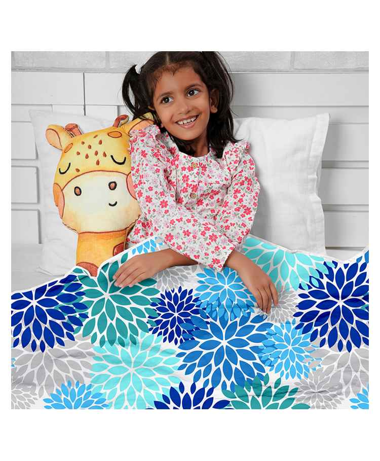 Divine Casa Cotton Galaxy Light Blue Baby Blanket | All Season Ultrasoft (135 x 100 cm)-image-7