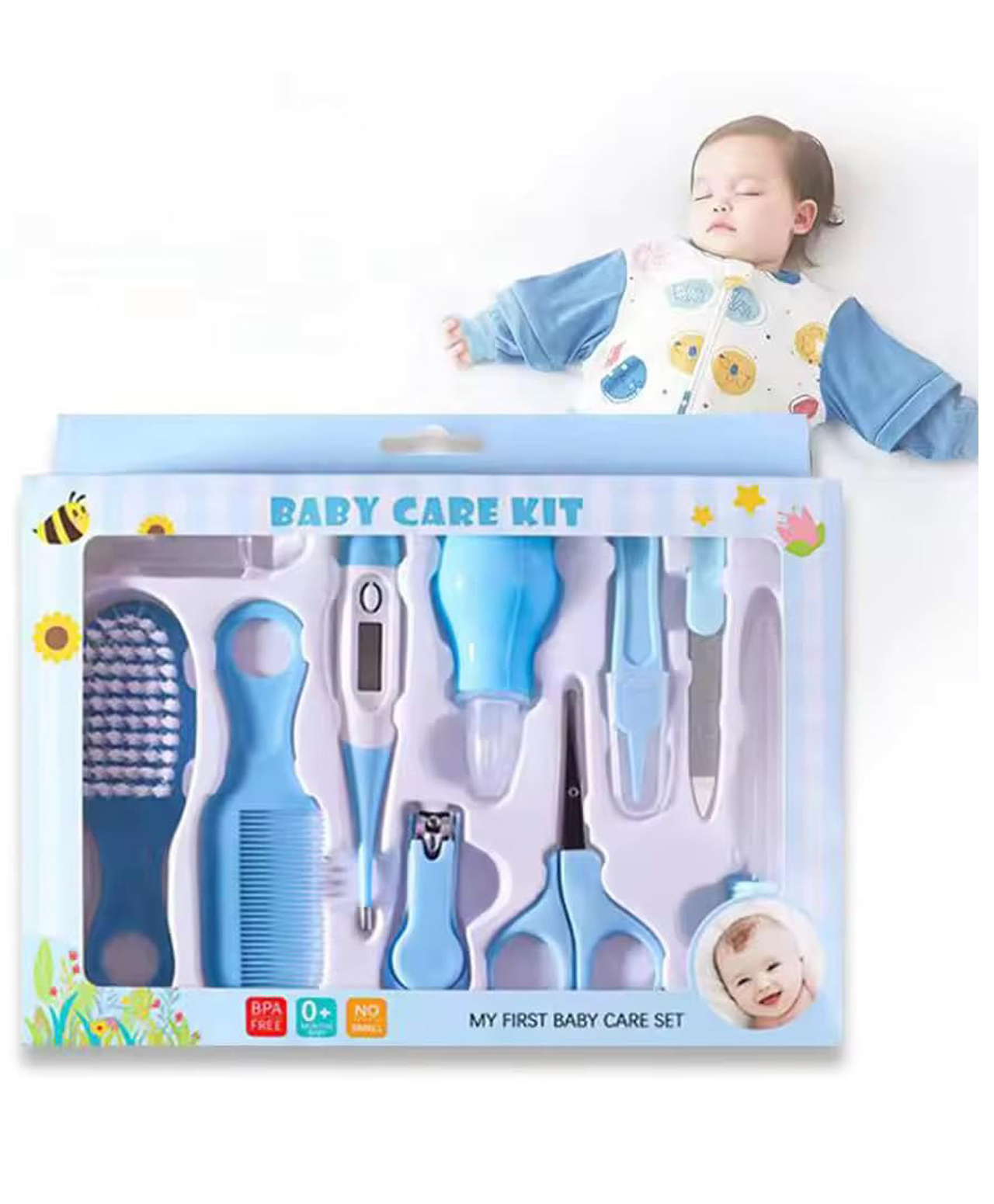 INPOUT 10in1 Healthcare Accessories Set to Keep Infants & Toddlers Clean(Color may vary)-picture-28