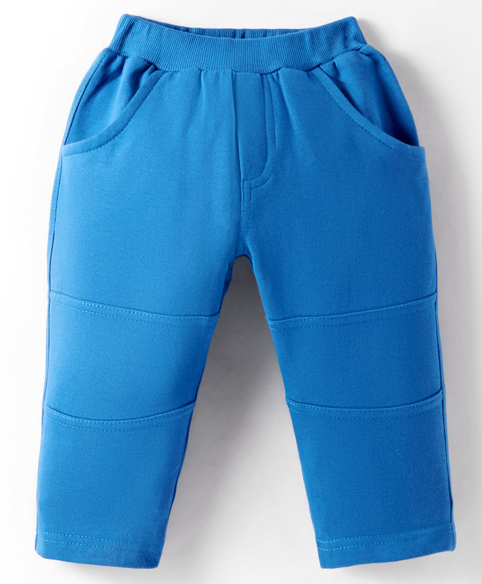 Zero Knit Full Length Solid ColorFleece & Woollen Bottom - Blue-picture-27