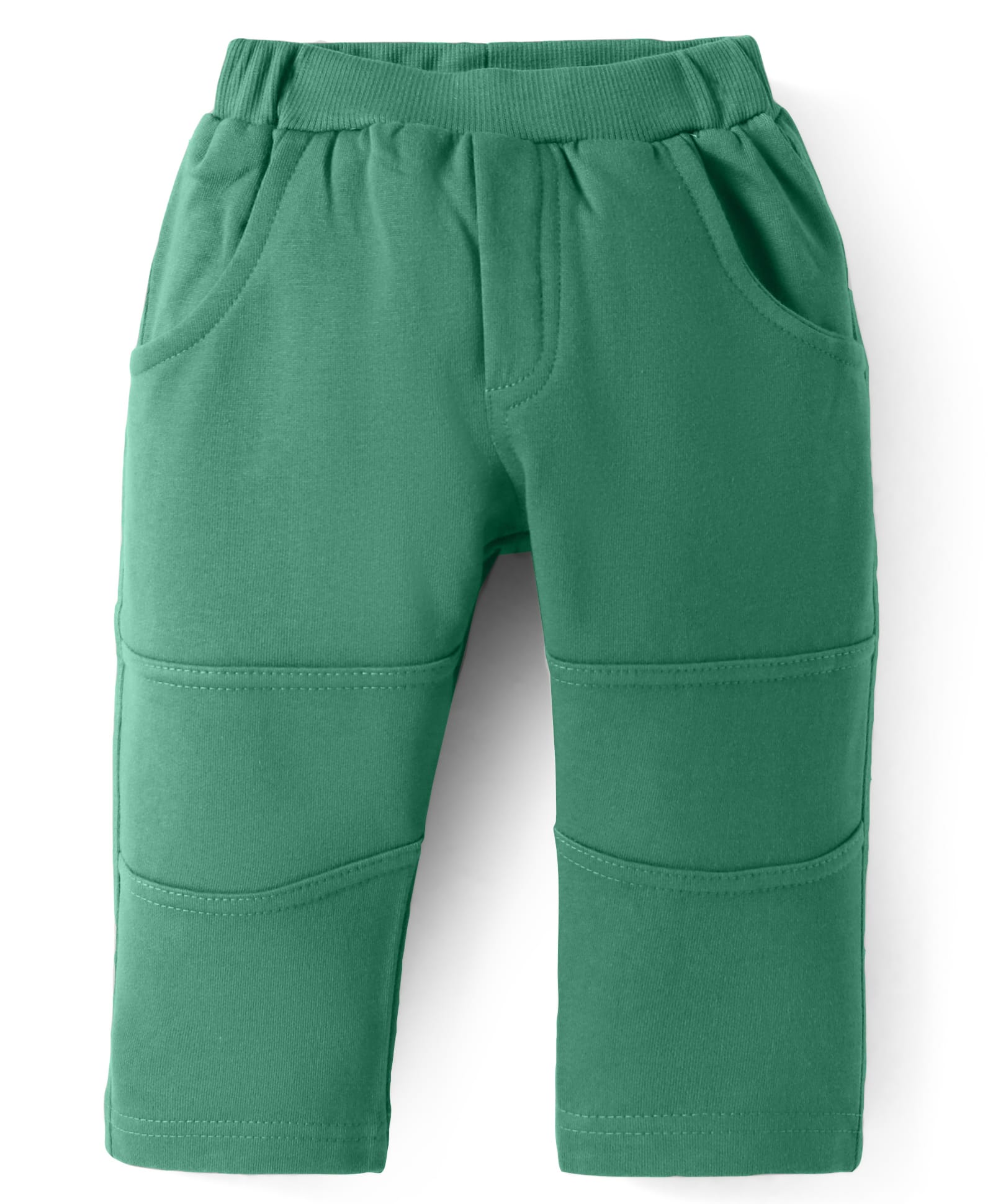 Zero Knit Full Length Solid ColorFleece & Woollen Bottom - Green-picture-31