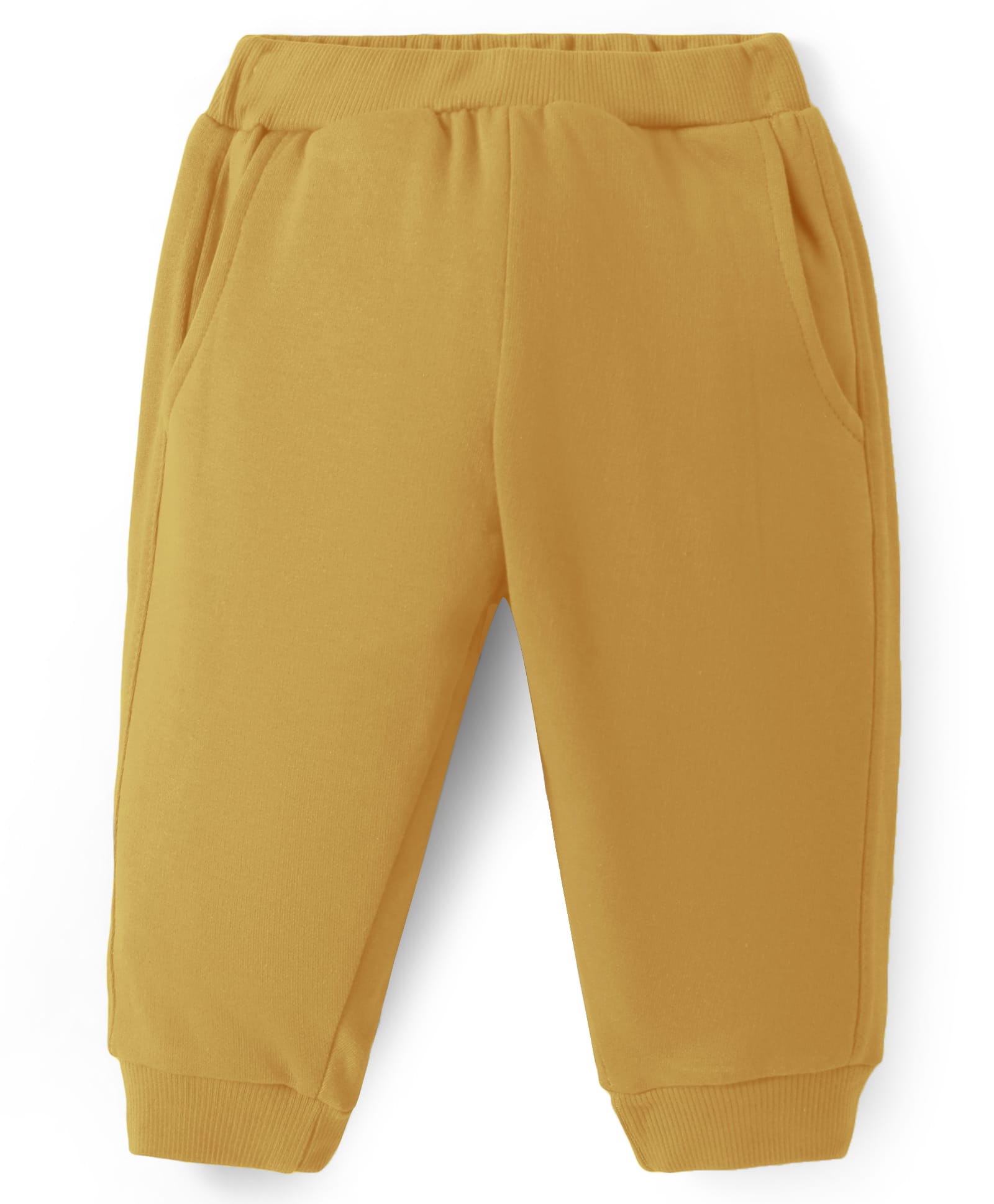 Zero Knit Full Length Solid Color Fleece Pant - Mustard-picture-13