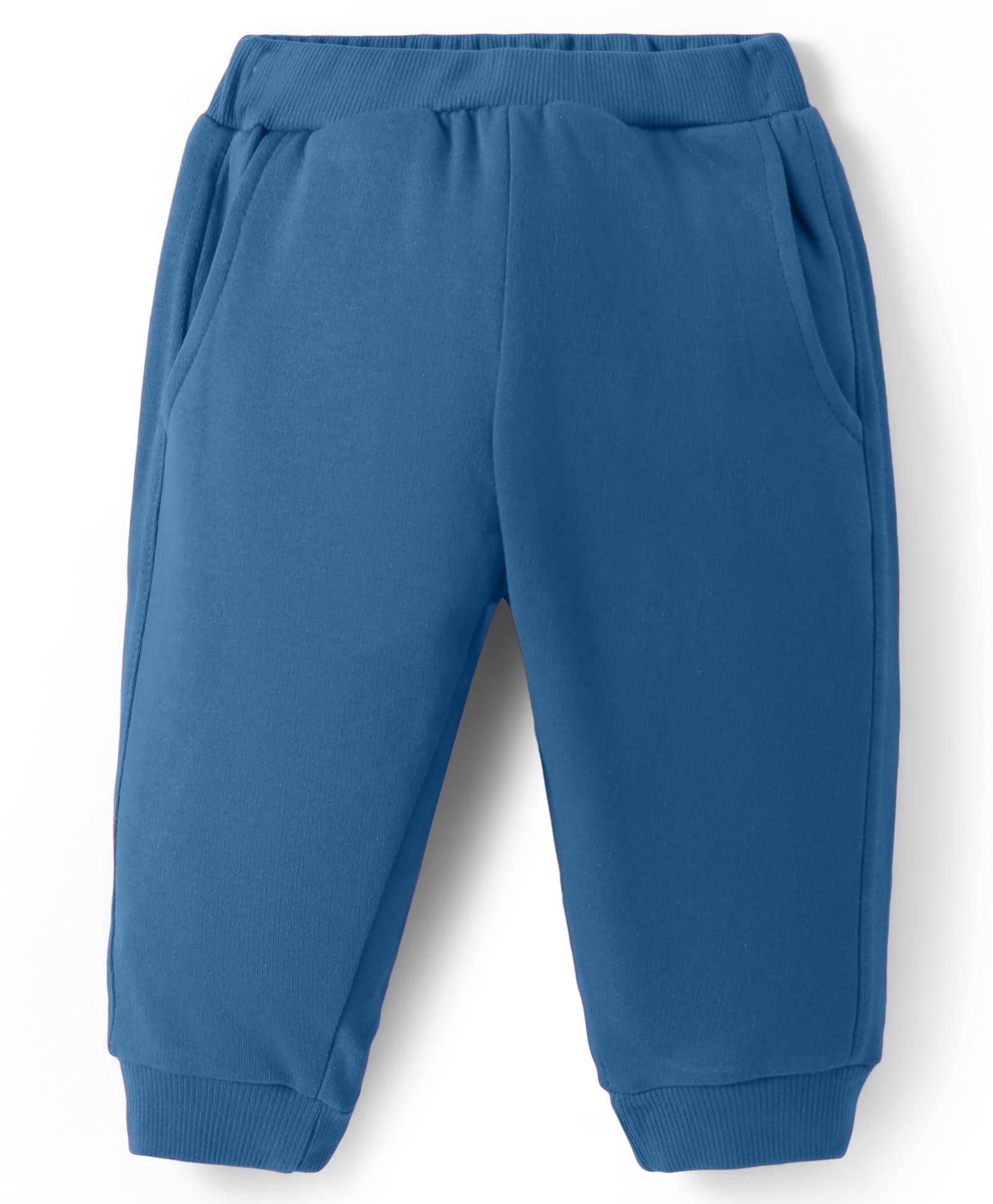 Zero Knit Full Length Solid Color Fleece Pant - Navy Blue-picture-15