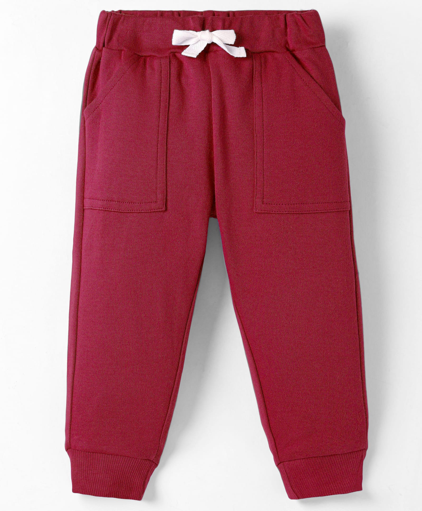 Zero Interlock Knit Full Length Solid Colour Lounge Pant - Maroon-picture-13