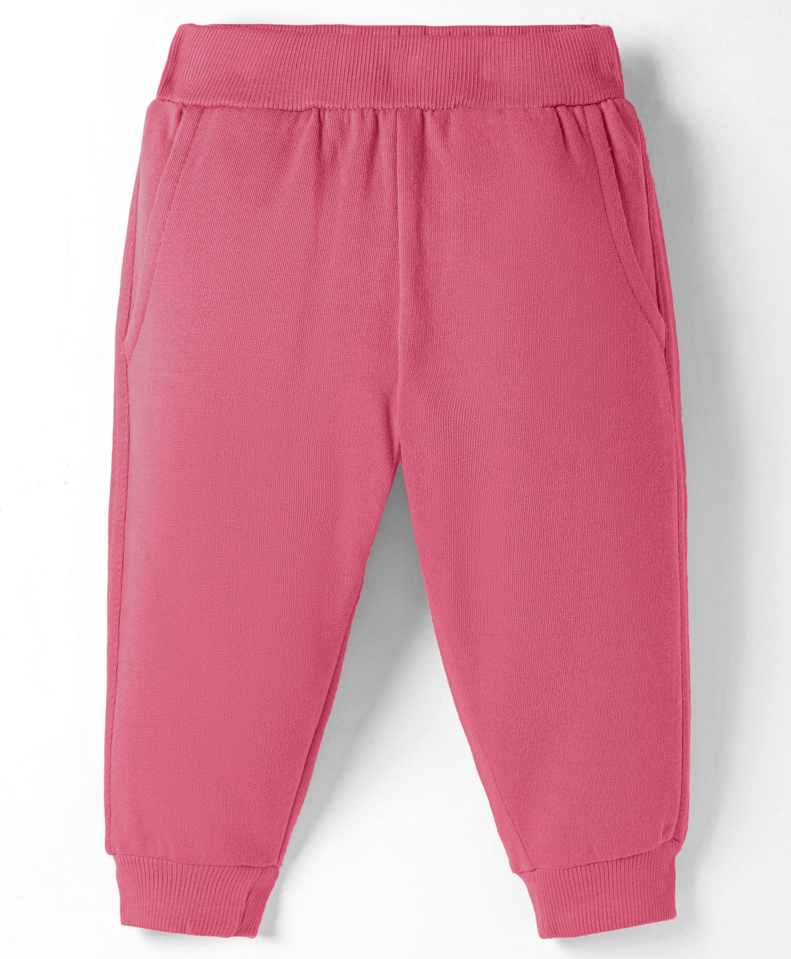 Zero Knit Full Length Solid Colour Fleece Pant - Dark Pink-picture-11