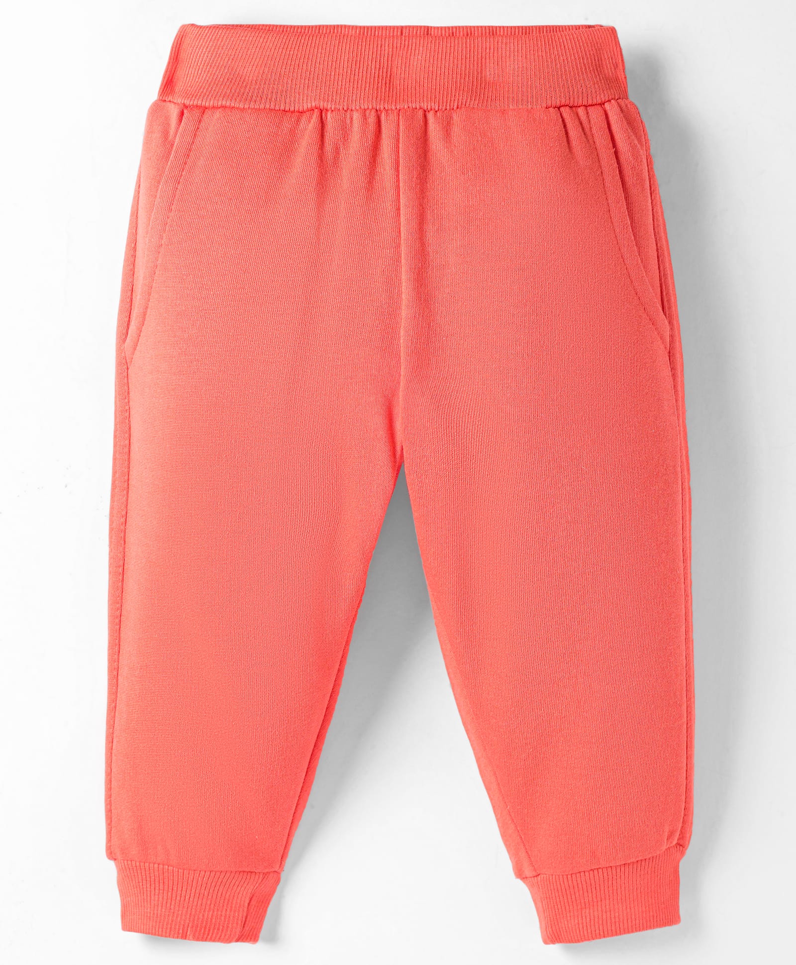 Zero Knit Full Length Solid Colour Fleece Pant - Orange-picture-20