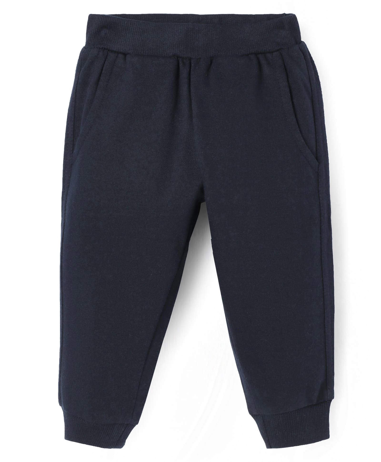 Zero Knit Full Length Solid Color Fleece Pant - Navy Blue-picture-16