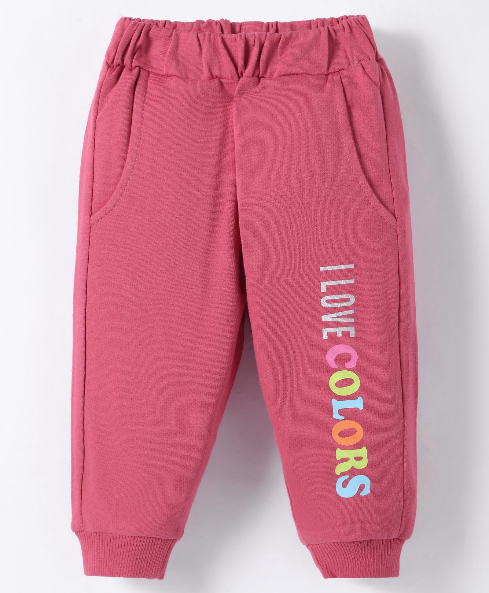 Zero Knit Full Length Fleece Pant with Text Print - Rose Gold-picture-25