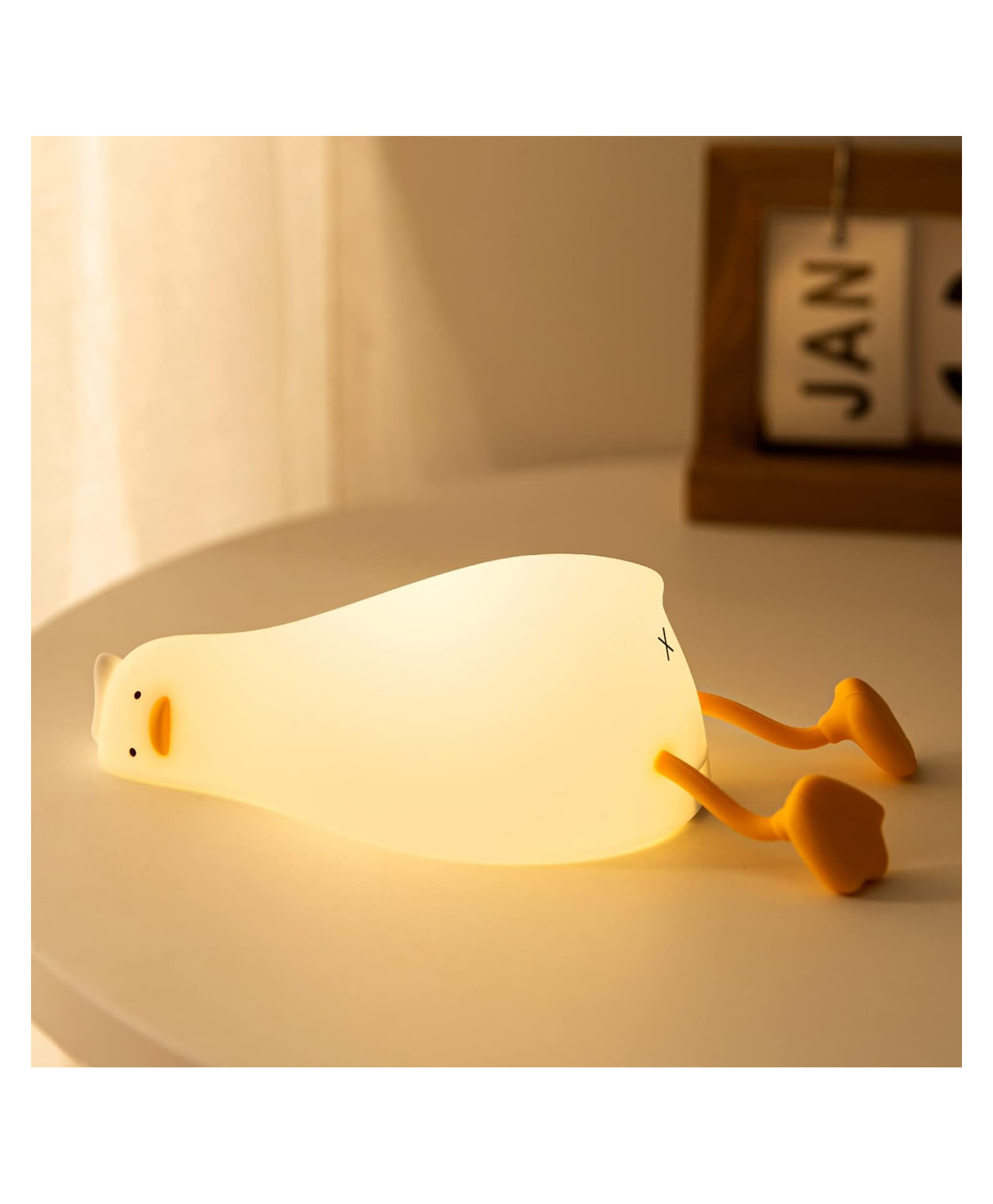 Elecart Cute Duck Rechargeable Touch Control Night Light, Animal Silicone Nursery Night Lamp for Kids Baby Birthday Gifts-picture-16