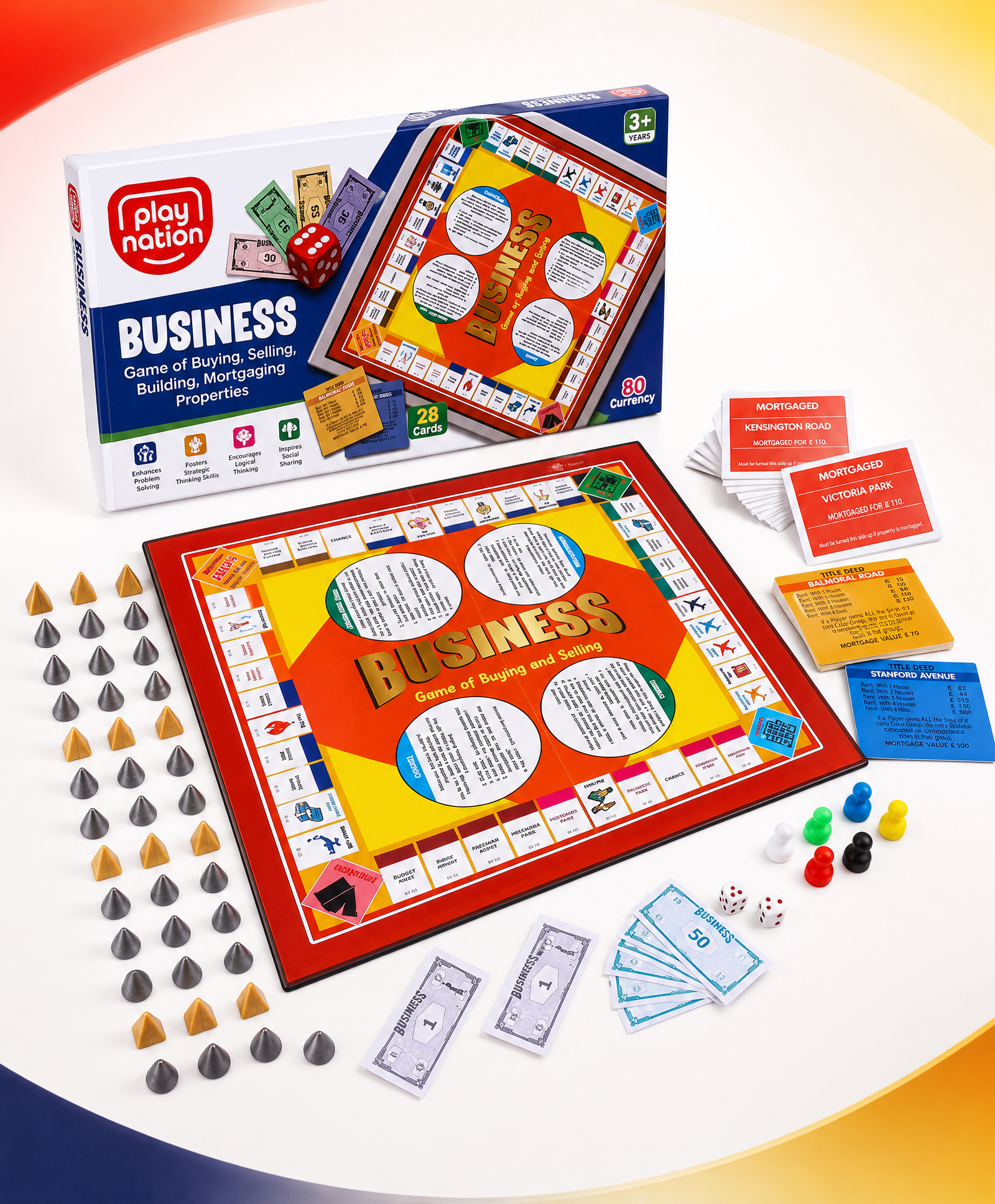 Play Nation Business Tycoon Strategy Board Game - Multicolor-picture-25
