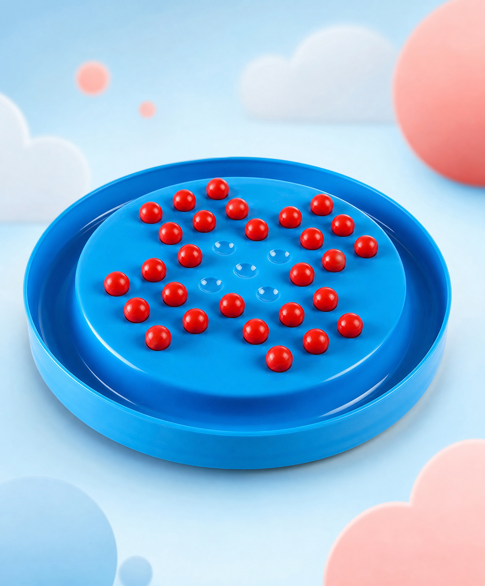 Play Nation Colorful Brainvita Challenging Board Game - Blue-picture-6