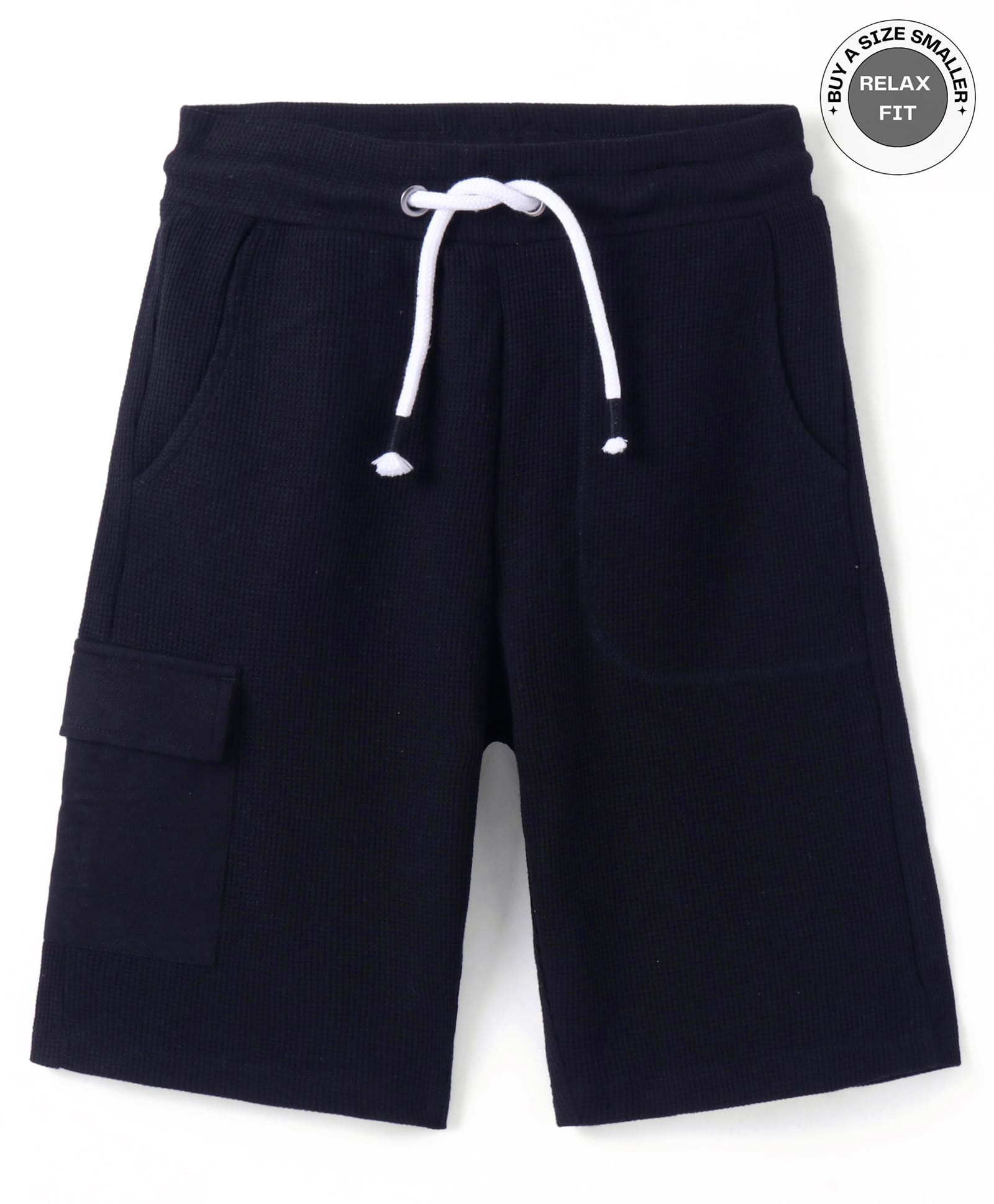 UCB Knee Length Solid Colour Shorts - Black-picture-15