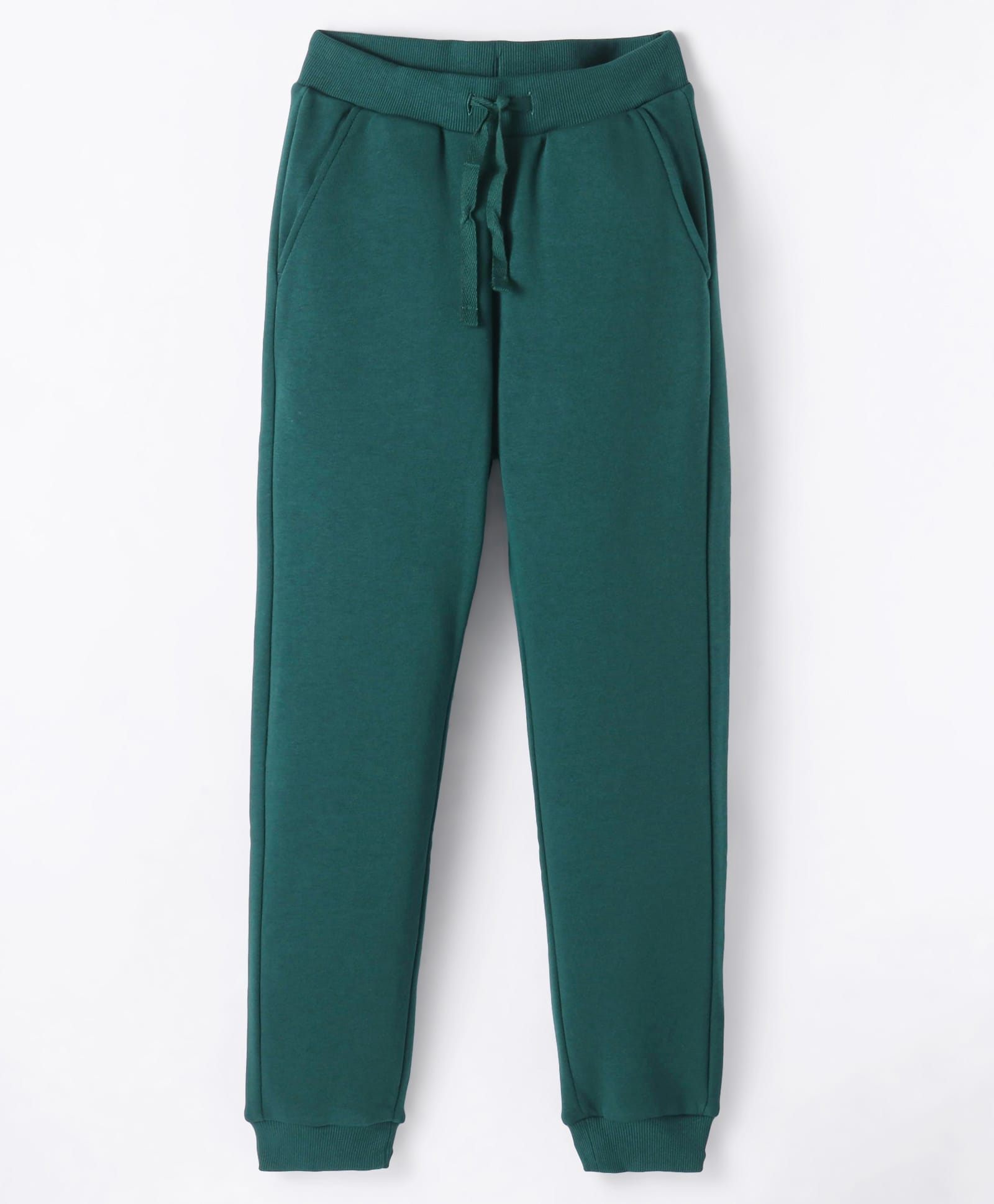 UCB Cotton Knit Full Length Lounge Pant With Text Print On Back -Dark Green-picture-36