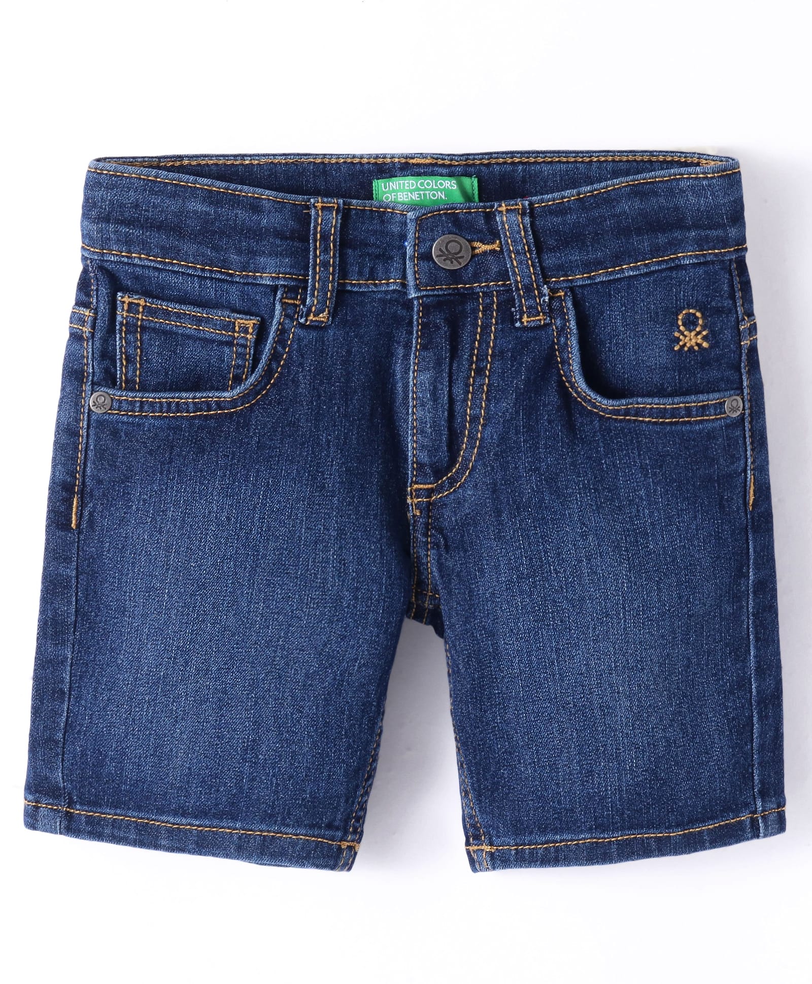 UCB Denim Woven Knee Length Solid Colored Shorts - Navy-picture-27