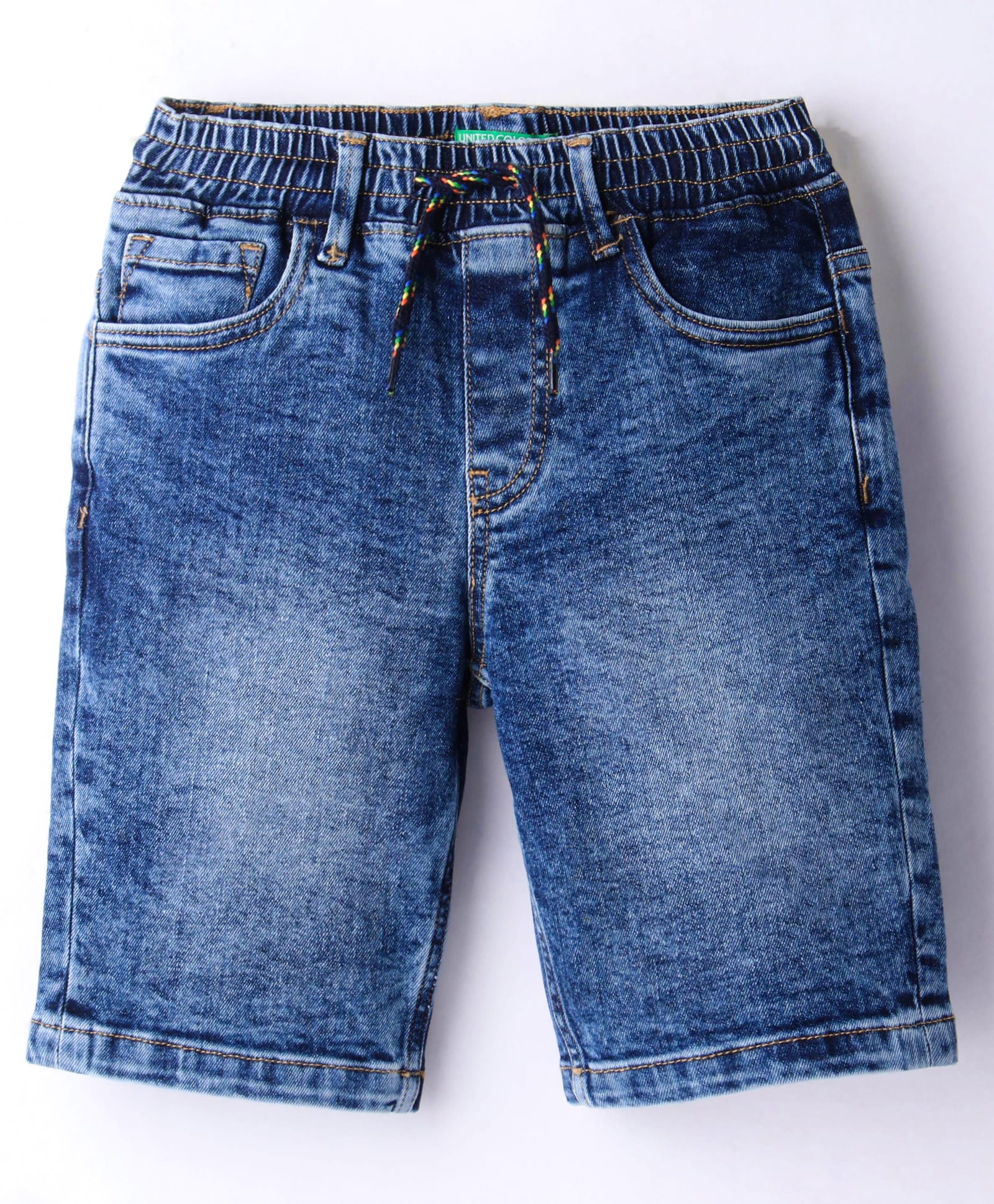UCB Cotton Woven Knee Length Solid Color Shorts - Navy Blue-picture-23