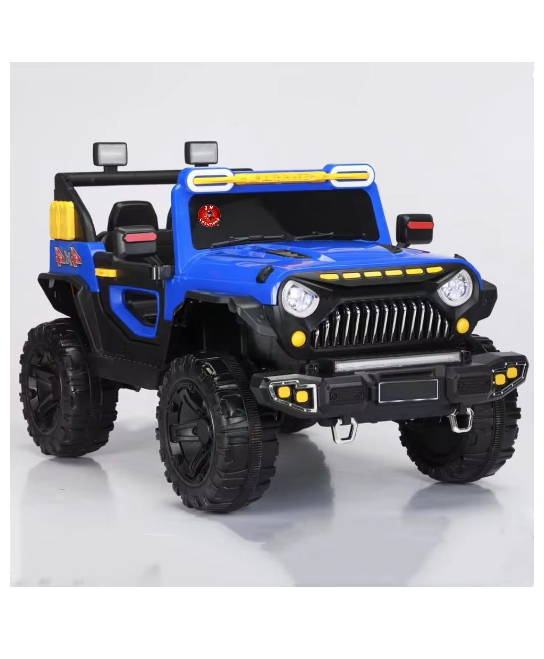 JN Creations 12V Kids Battery Operated Ride-On 4X4 BH-858/868 Jeep with Remote Control (Blue Painted)-image-38