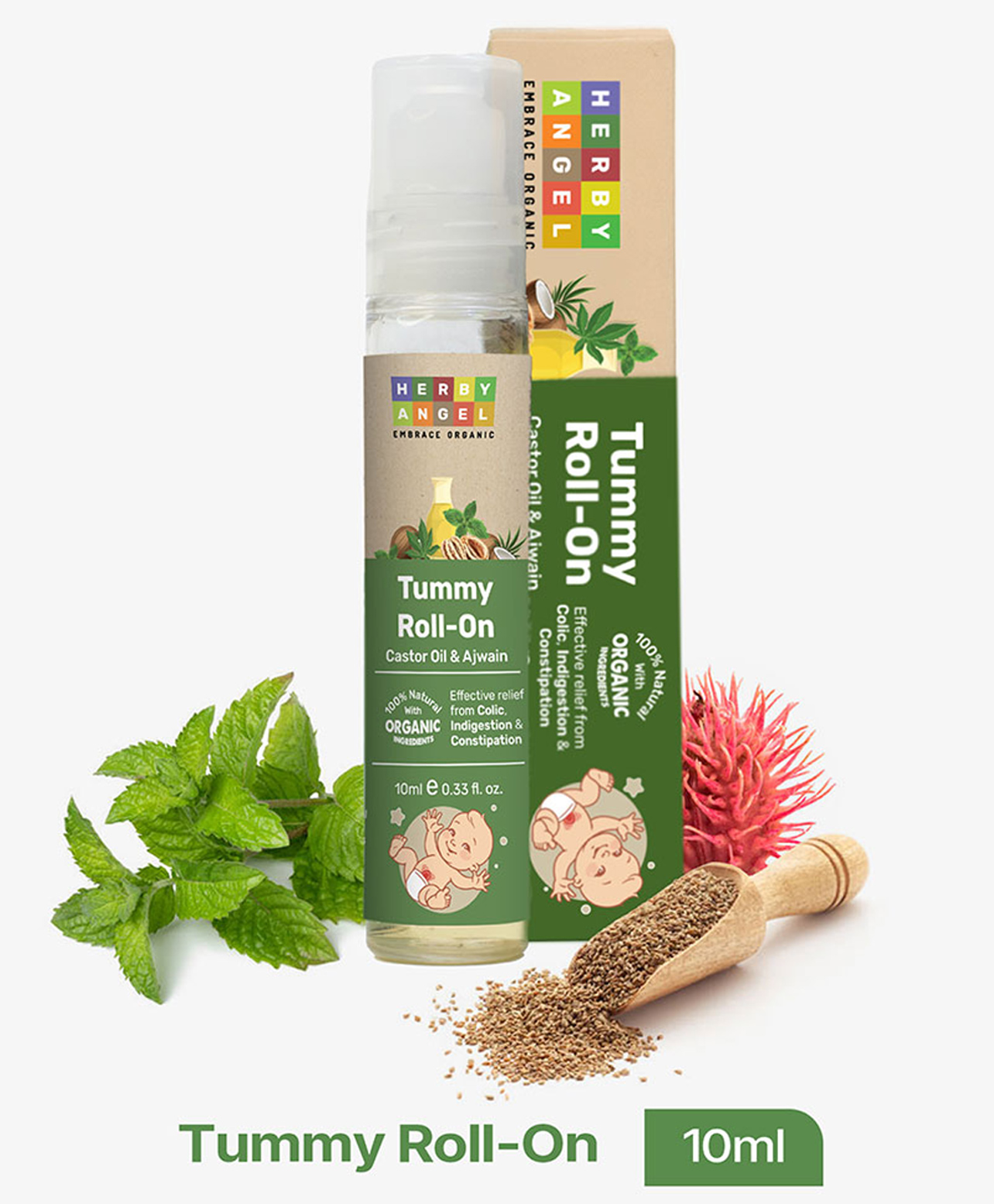 Herby Angel Baby Tummy Roll On for Colic, Constipation, Gas & Indigestion Relief, Calms Tummy Discomfort & Cramps - 10 ml-image-18