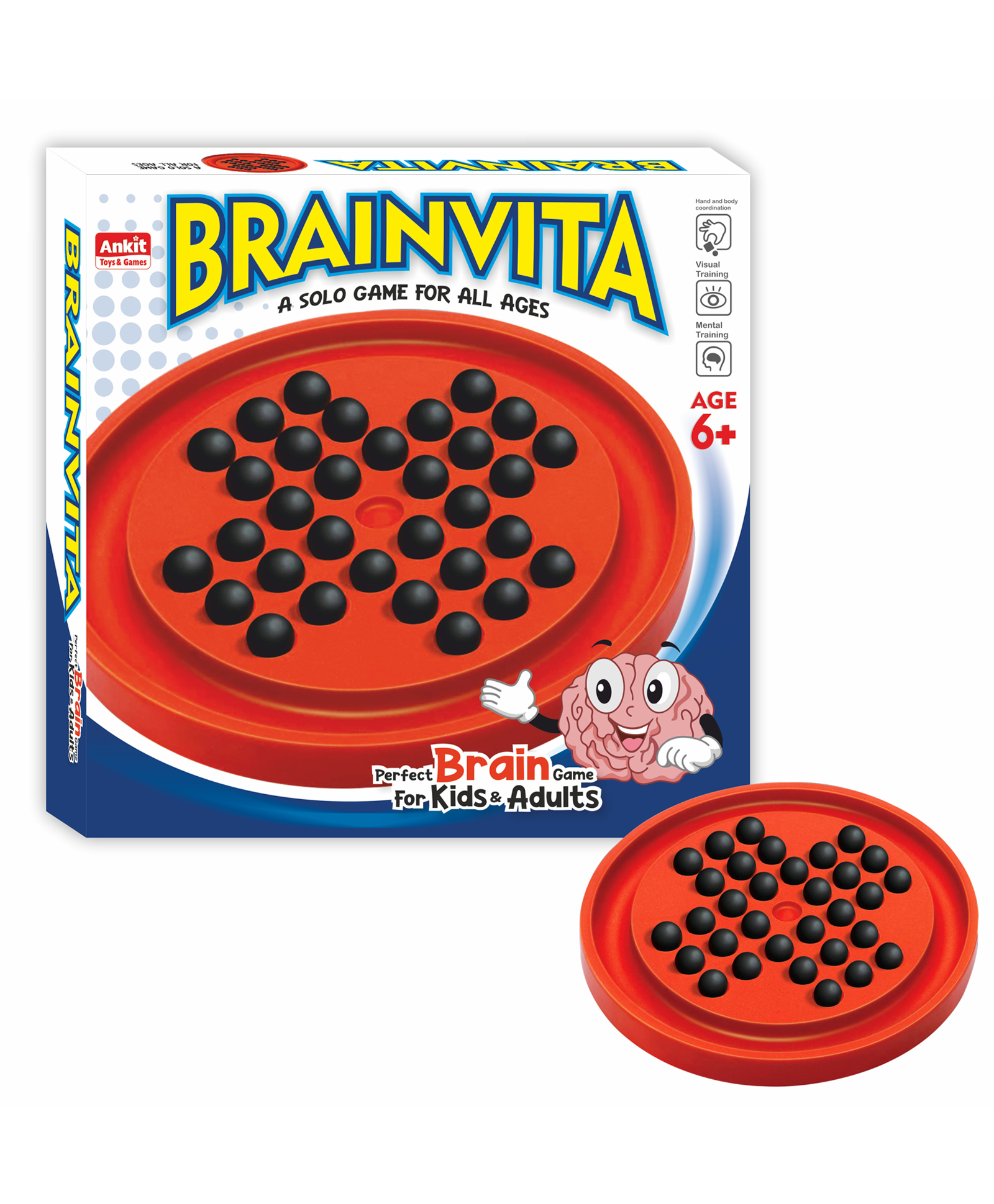 Ankit Toys & Games Brainvita Marble Arrangement Game - Multicolor
