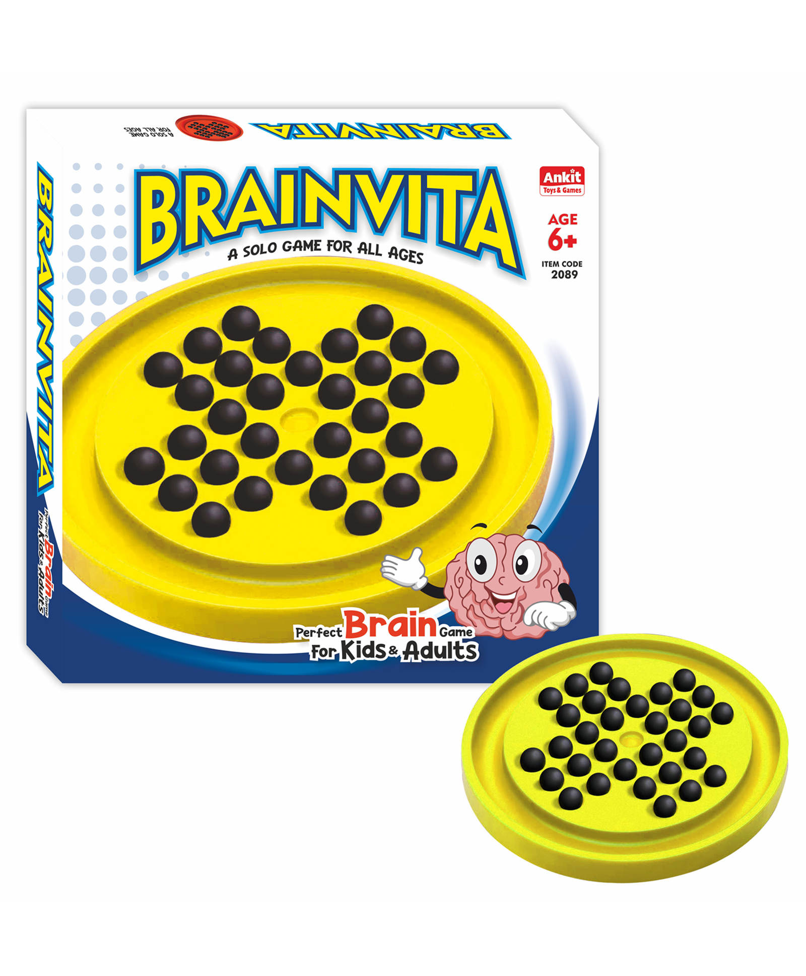 Ankit Toys & Games Brainvita Marble Arrangement Game - Yellow-picture-32