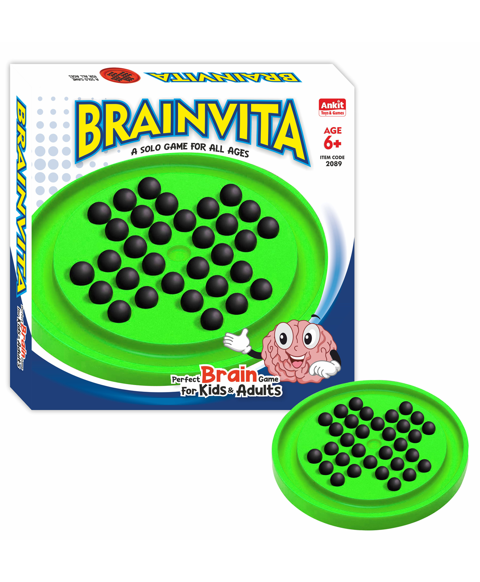 Ankit Toys & Games Brainvita Marble Arrangement Game - Green-picture-31