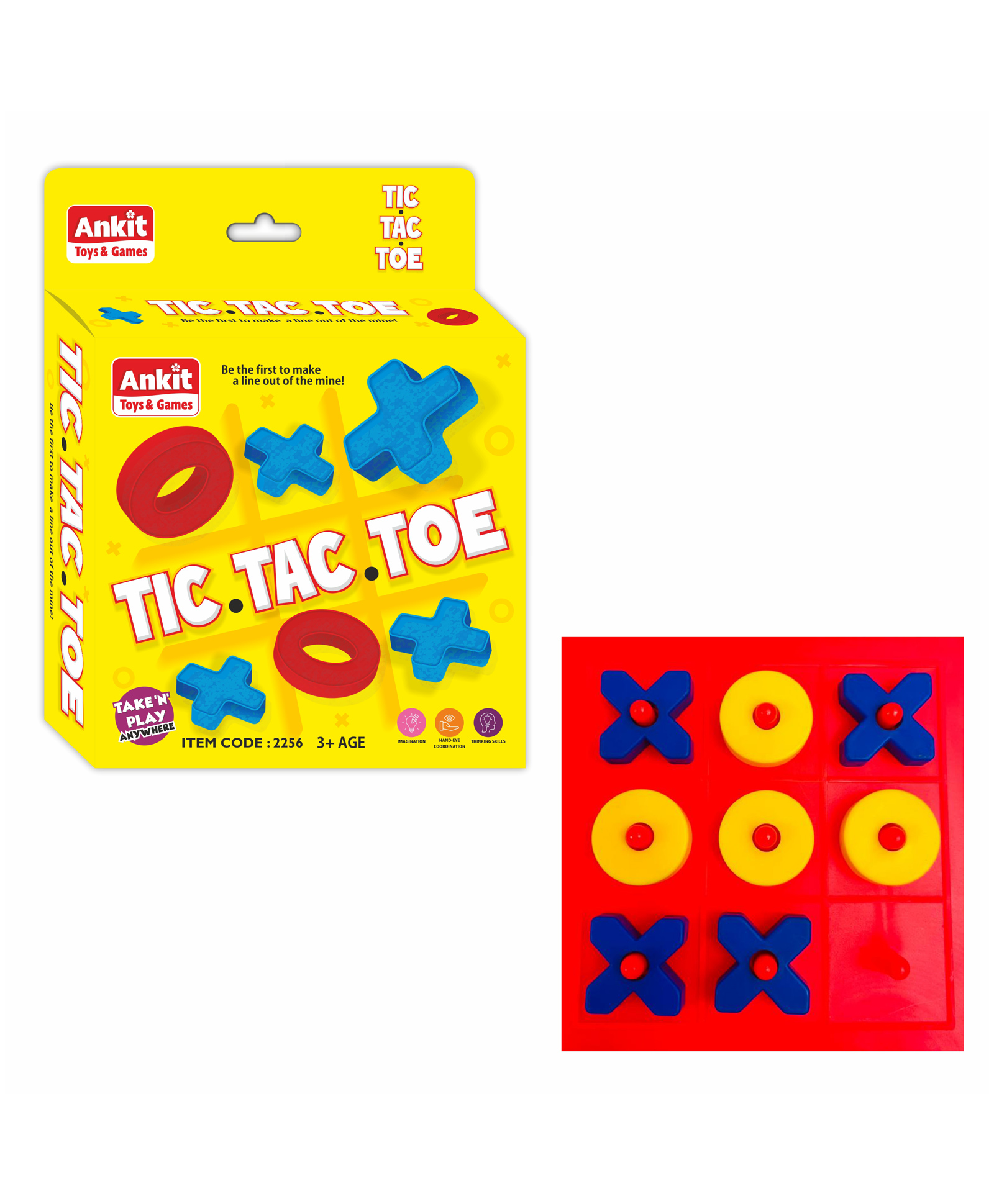 Ankit Toys & Games Tic Tac Toe Board Game - Multicolor-image-31